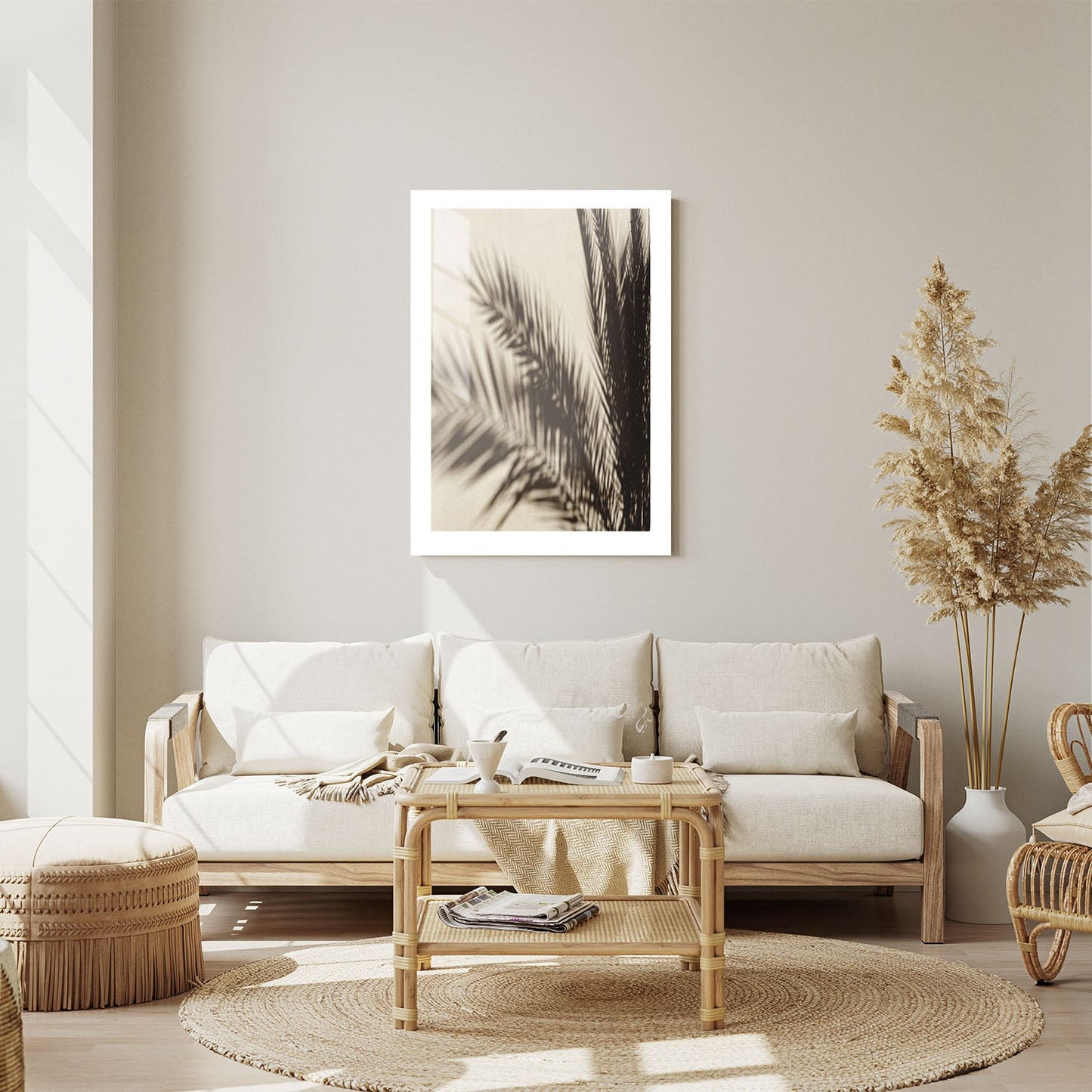 Wes Co Gallery Metal Poster Palm Shadows Dance 24" x 36" Home Goods - Photography Border or edge to edge Metal Art Print