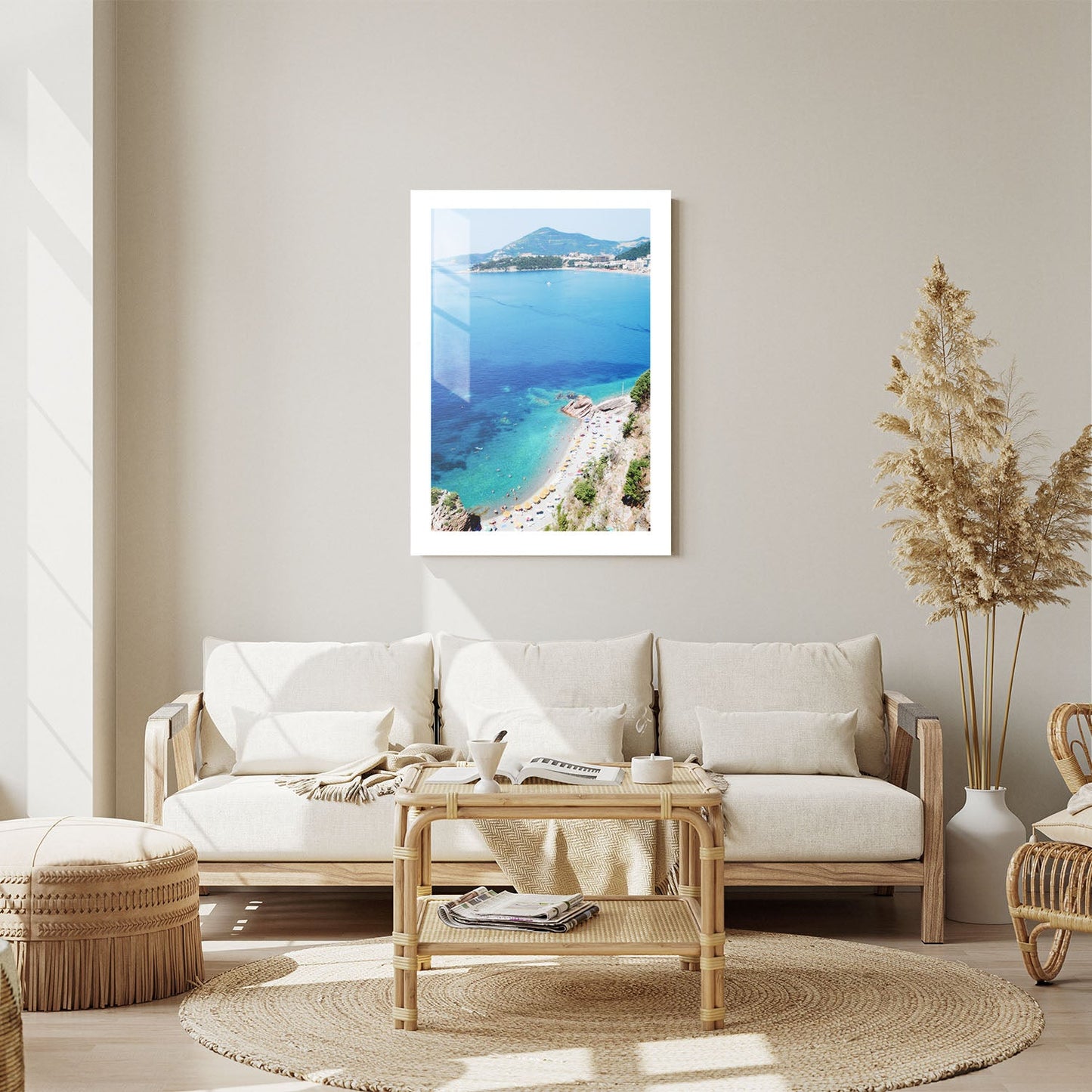 Wes Co Gallery Metal Poster Summer in Italy 24" x 36" Home Goods - Coastal Border or edge to edge Metal Art Print