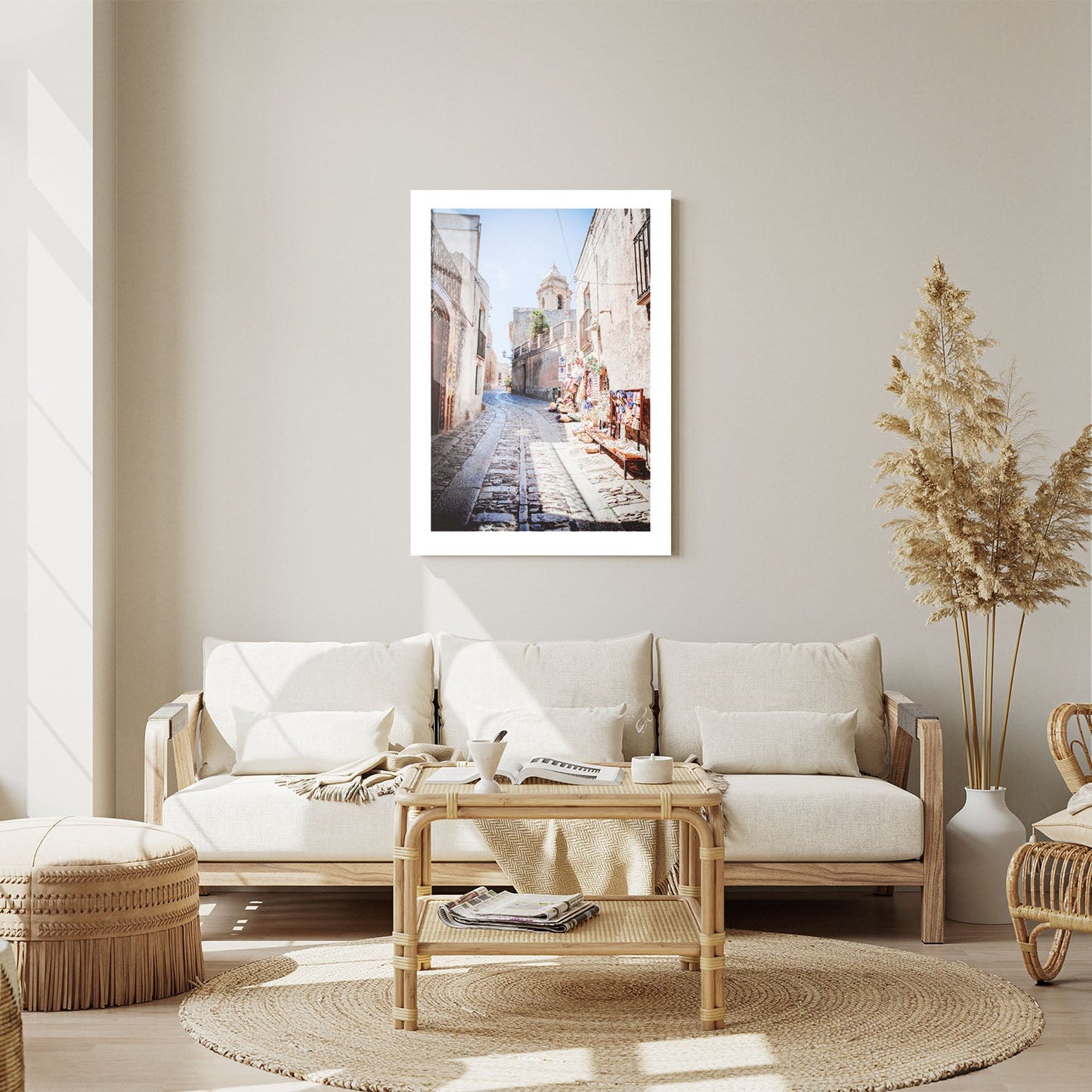 Wes Co Gallery Metal Poster Rustic Market Street 24" x 36" Home Goods - Photography Border or edge to edge Metal Art Print