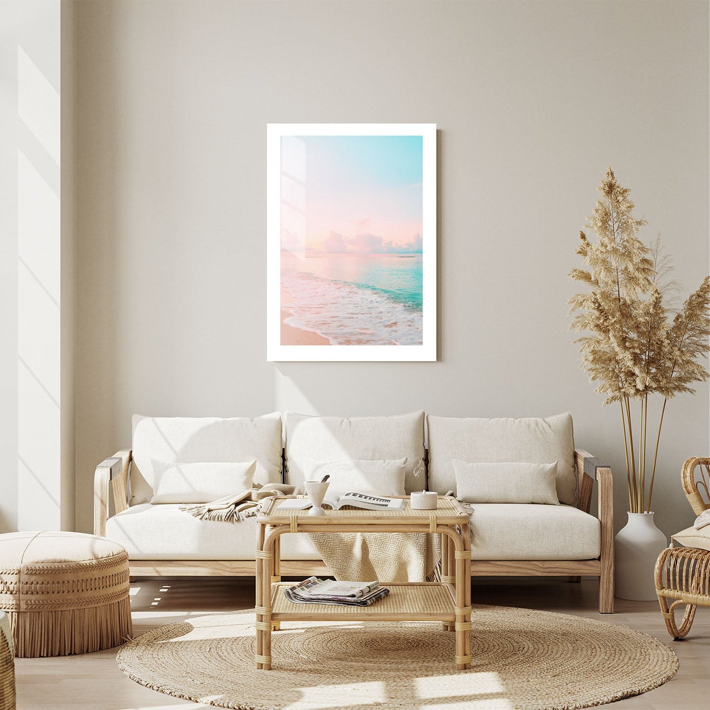 Wes Co Gallery Metal Poster Pastel Shores 24" x 36" Home Goods - Coastal Border or edge to edge Metal Art Print