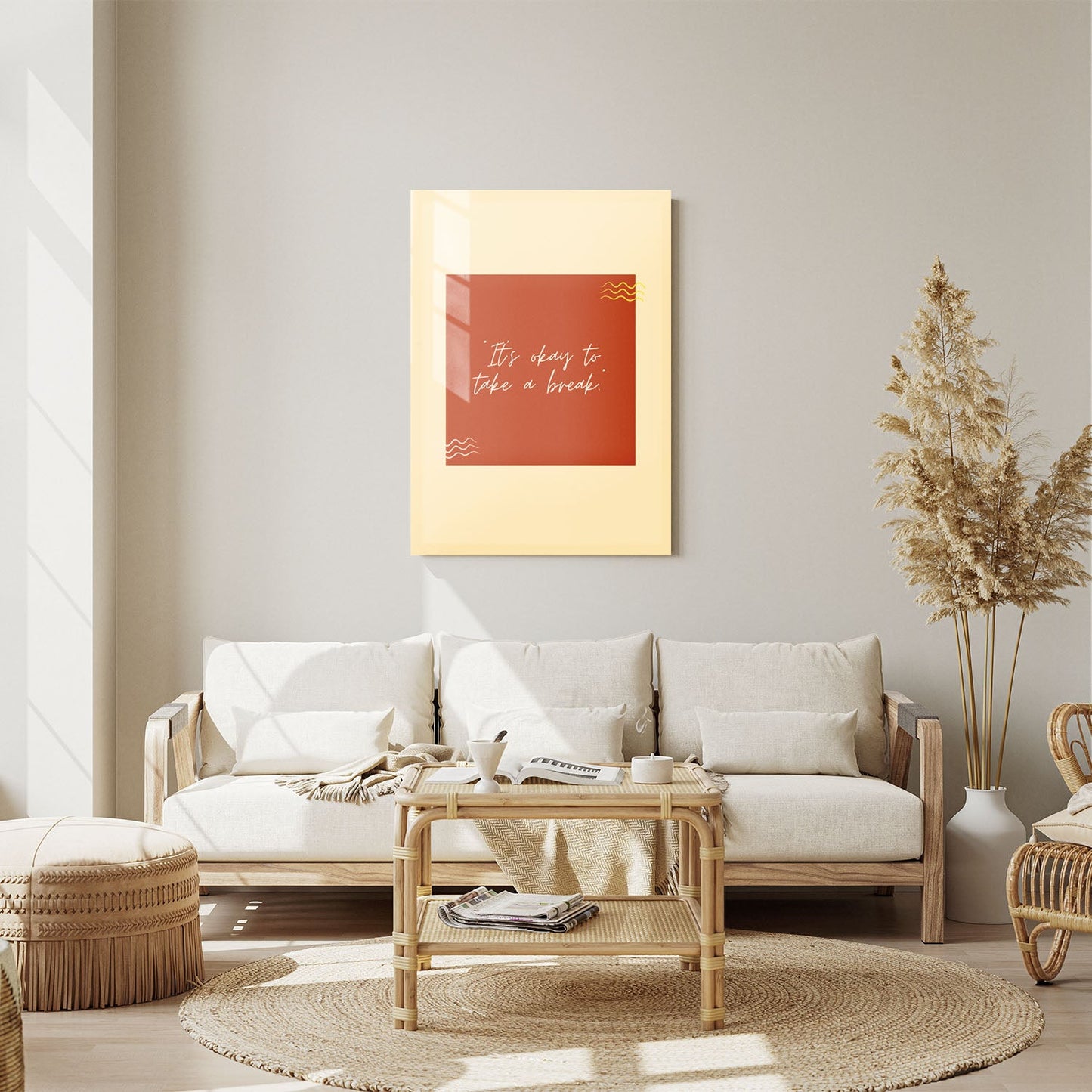 Wes Co Gallery Metal Poster It's Ok To Take A Break 11" x 14" Home Goods - Coffee Edge to edge Metal Art Print