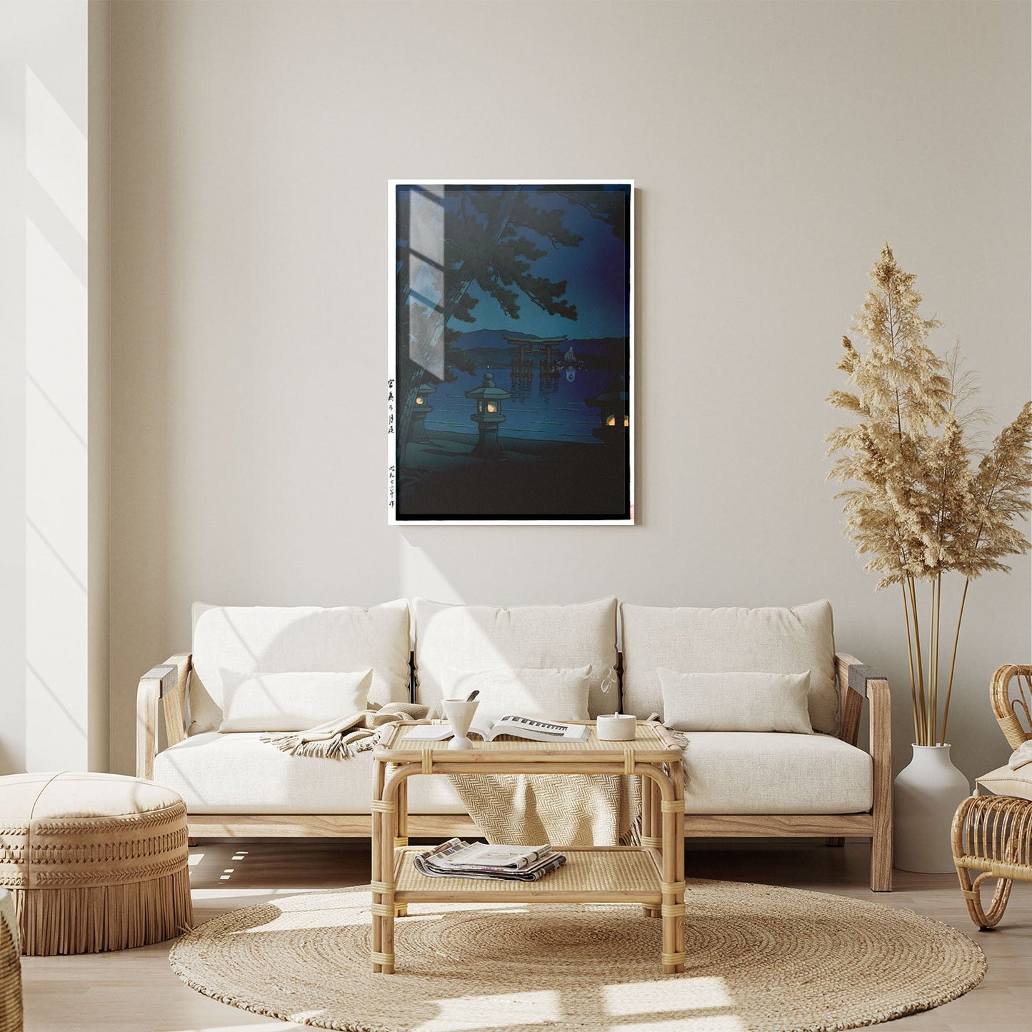 Wes Co Gallery Metal Poster Torii Gate at Miyajima by Kawase Hasui 11" x 14" Home Goods - Artist Edge to edge Metal Art Print