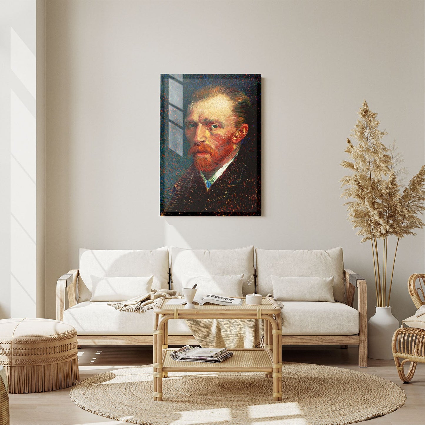 Wes Co Gallery Metal Poster Self Portrait by Vincent Van Gogh 11" x 14" Home Goods - Artist Edge to edge Metal Art Print