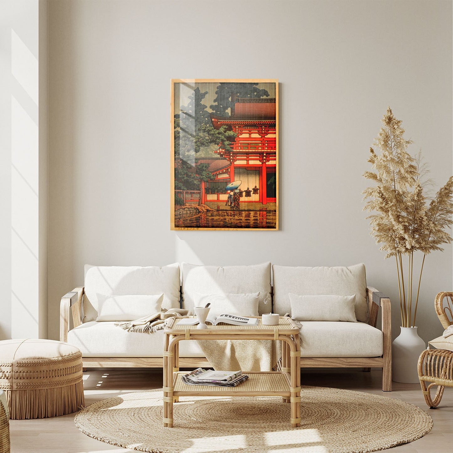 Wes Co Gallery Metal Poster Kasuga Shrine in Nara by Kawase Hasui 11" x 14" Home Goods - Artist Edge to edge Metal Art Print