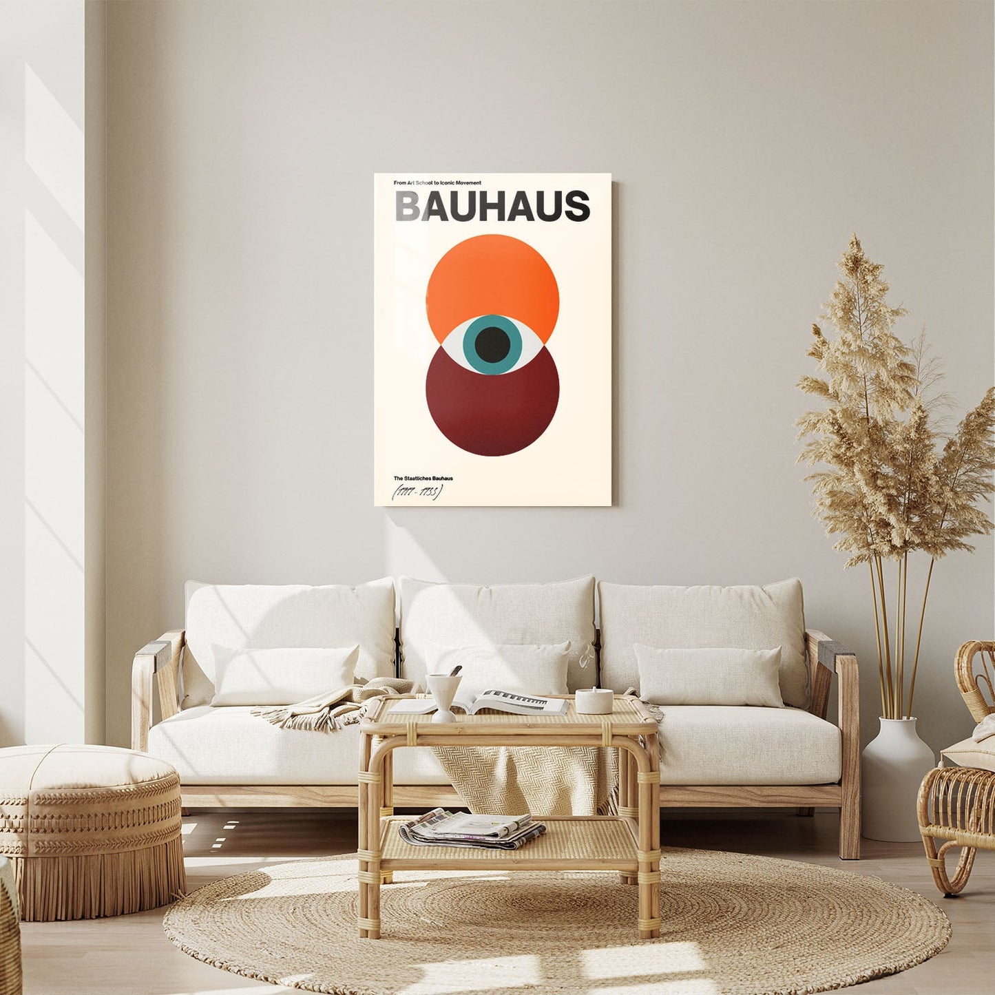 Wes Co Gallery Metal Poster Bauhaus Eye Geometric 11" x 14" Home Goods - Artist Edge to edge Metal Art Print