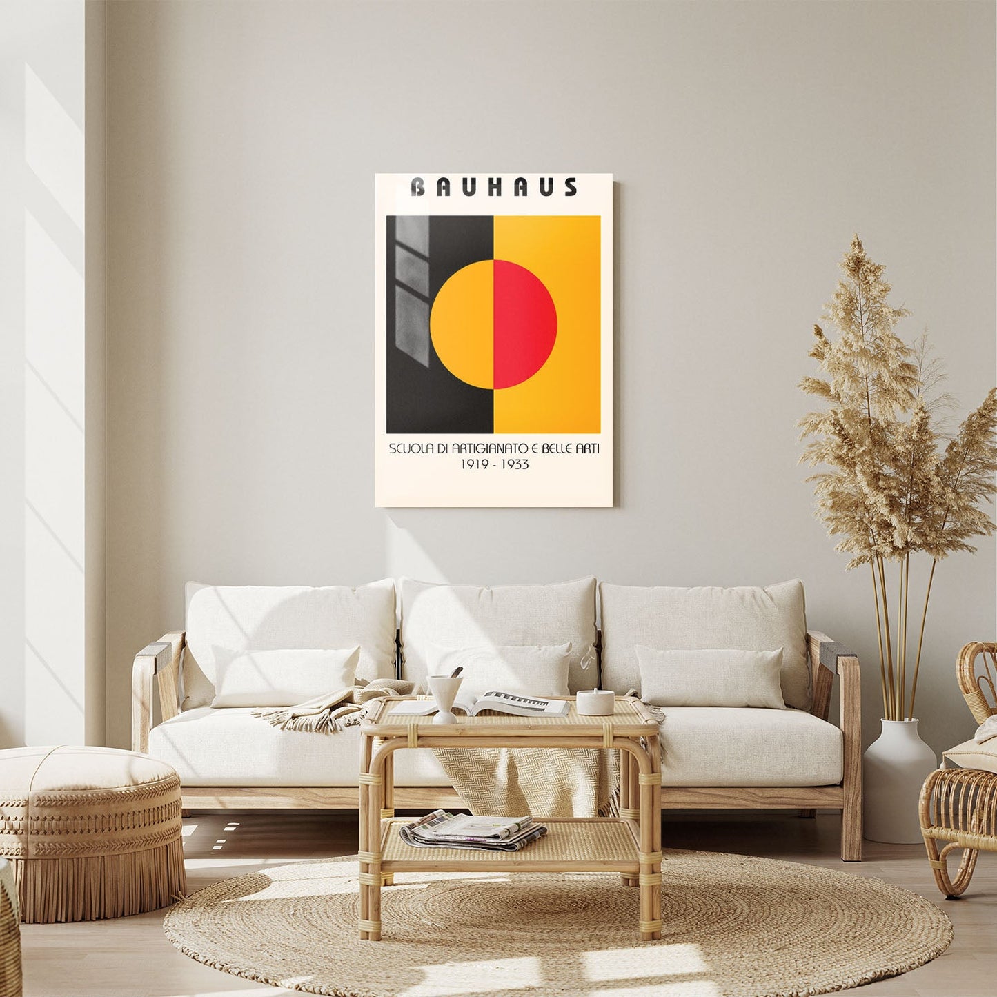 Wes Co Gallery Metal Poster Symmetry in Bauhaus Shapes 11" x 14" Home Goods - Artist Edge to edge Metal Art Print