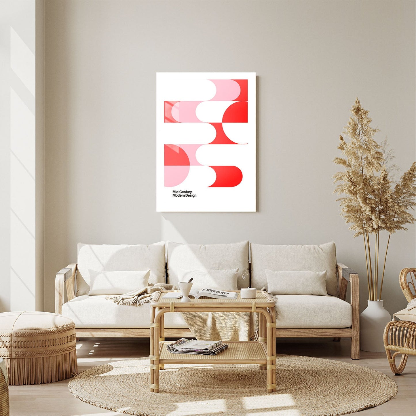 Wes Co Gallery Metal Poster Bauhaus Mid-Century Modern Design 24" x 36" Home Goods - Pop Art Border or edge to edge Metal Art Print