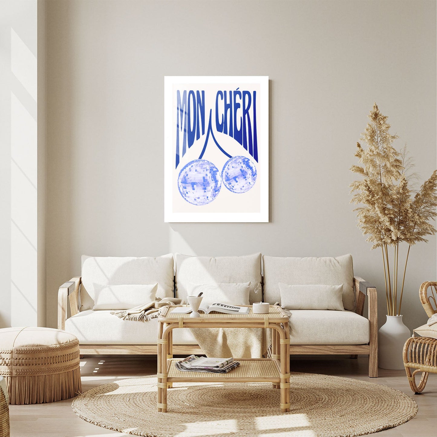 Wes Co Gallery Metal Poster Mon Cheri Disco 24" x 36" Home Goods - Preppy Border or edge to edge Metal Art Print