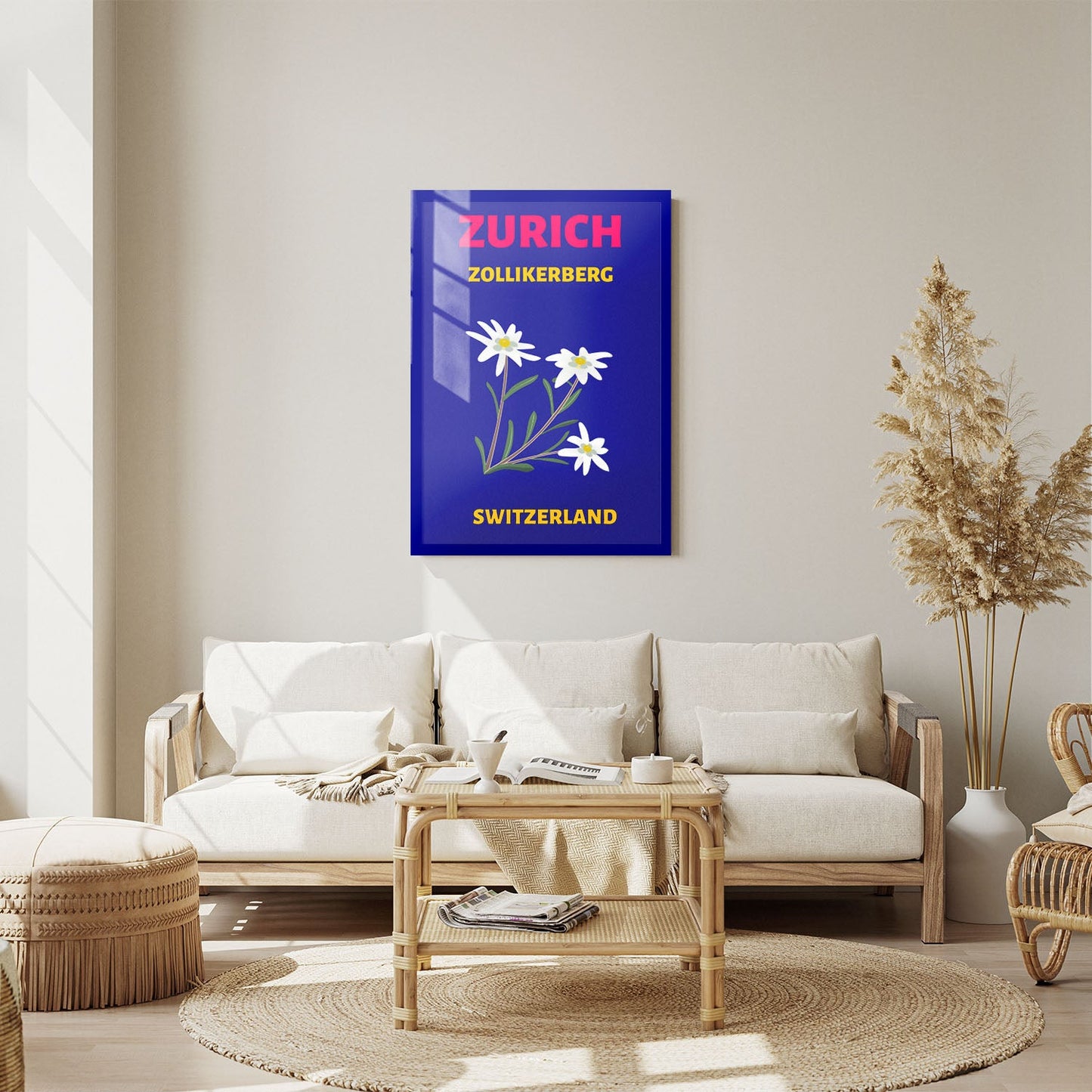 Wes Co Gallery Metal Poster Zurich Switzterland Colorful Travel 11" x 14" Home Goods - Travel Illustrations Edge to edge Metal Art Print