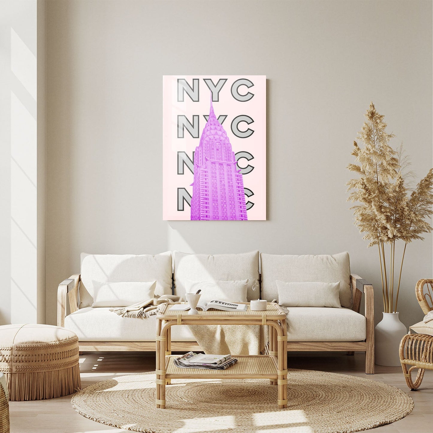 Wes Co Gallery Metal Poster NYC Colorful Travel 11" x 14" Home Goods - Travel Illustrations Edge to edge Metal Art Print
