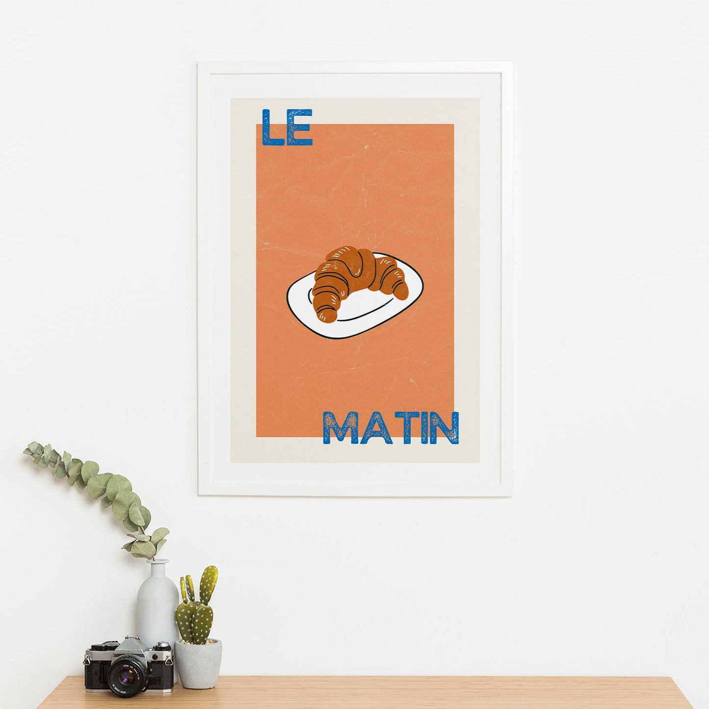 Wes Co Gallery Poster Morning Croissant Delight 16 x 20" Home Goods - Coffee Art Print