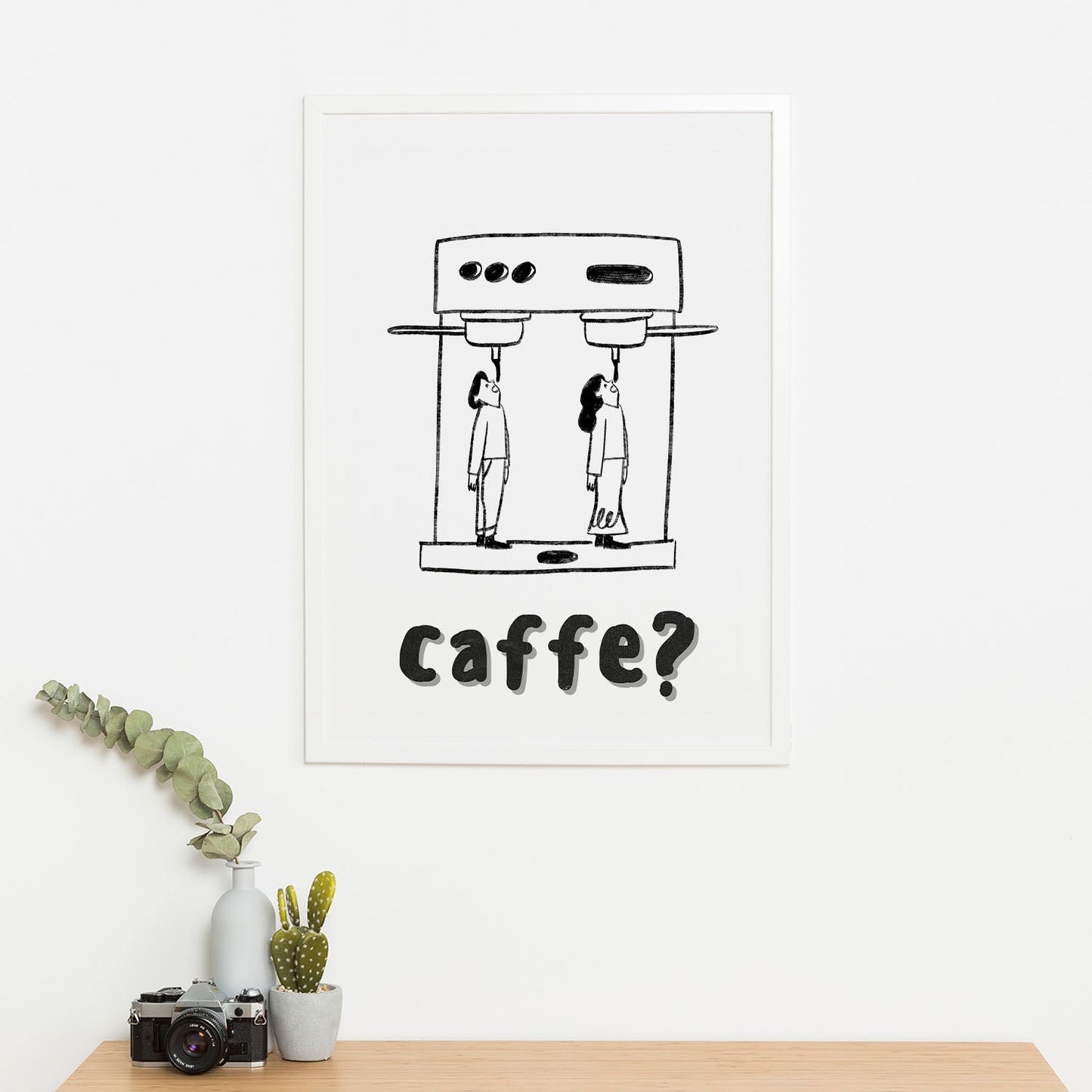 Wes Co Gallery Poster Caffe Curious 16 x 20" Home Goods - Coffee Art Print