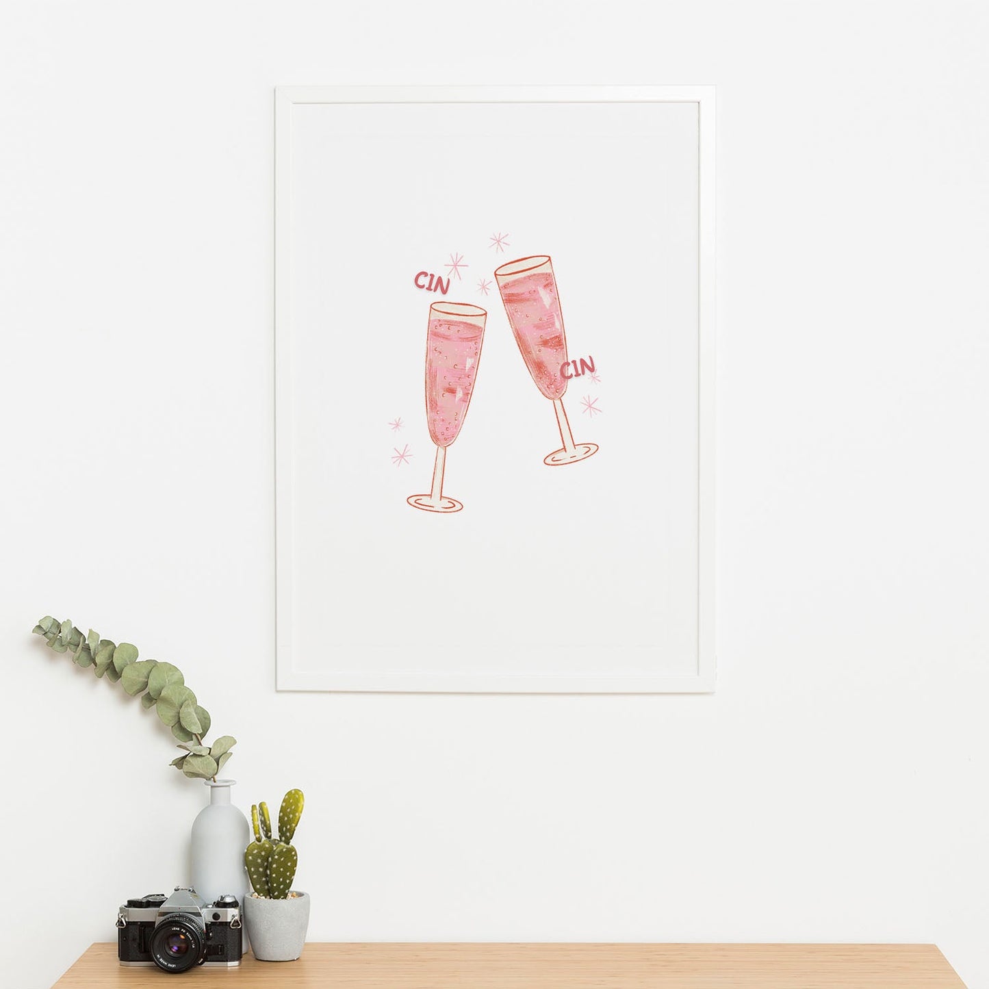 Wes Co Gallery Poster Cheers to Us 16 x 20" Home Goods - Coffee Art Print