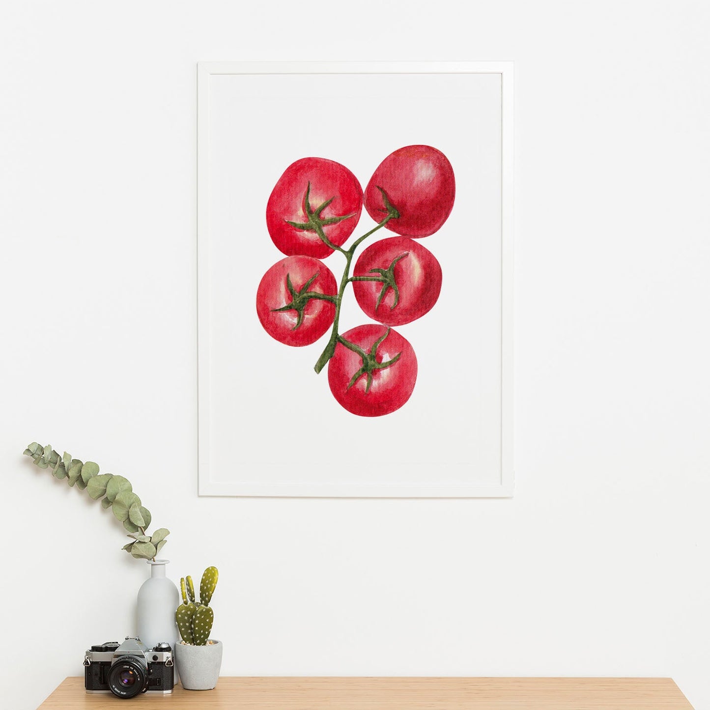 Wes Co Gallery Poster Vibrant Tomato Cluster 16 x 20" Home Goods - Coffee Art Print