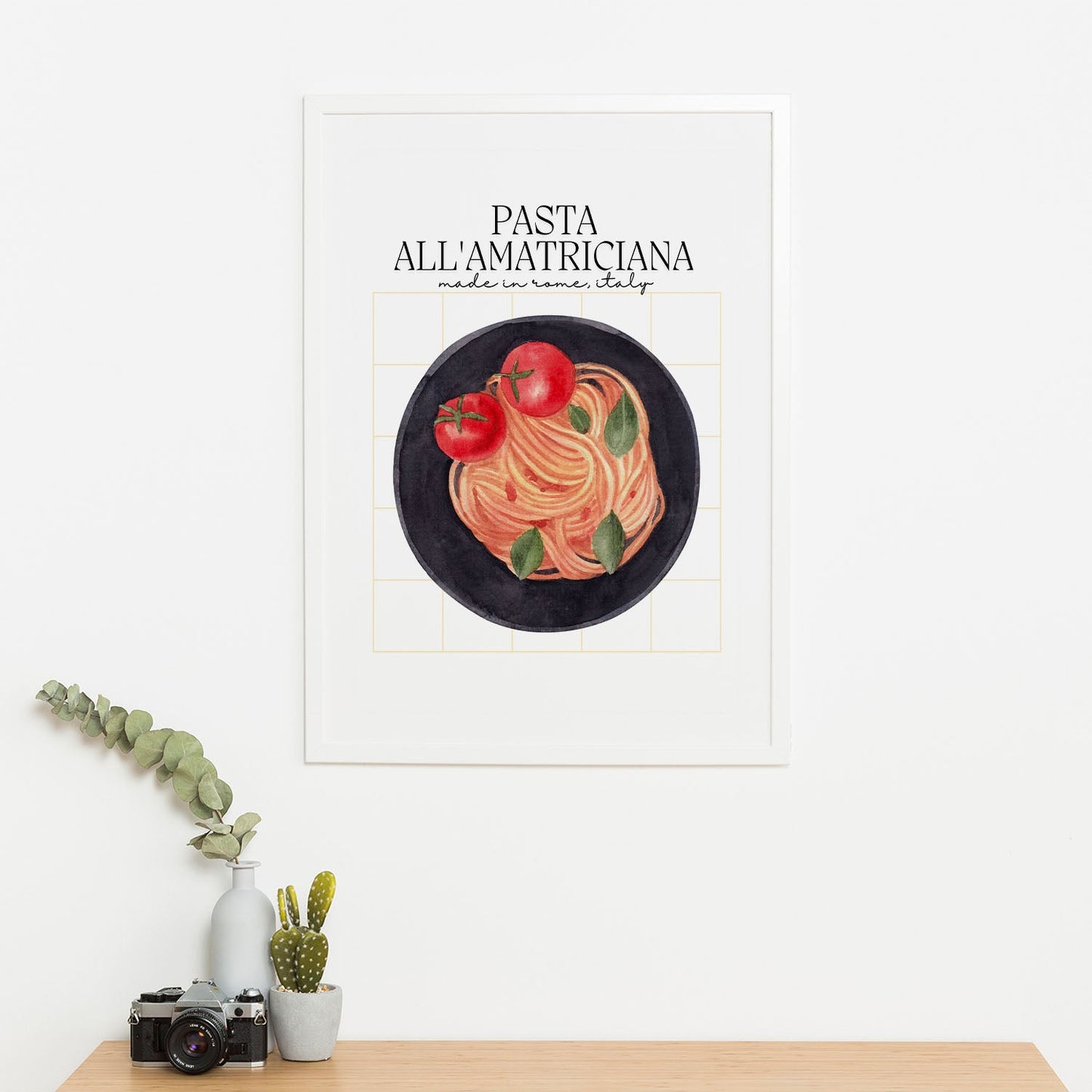 Wes Co Gallery Poster Pasta All'Amatriciana Delight 16 x 20" Home Goods - Coffee Art Print