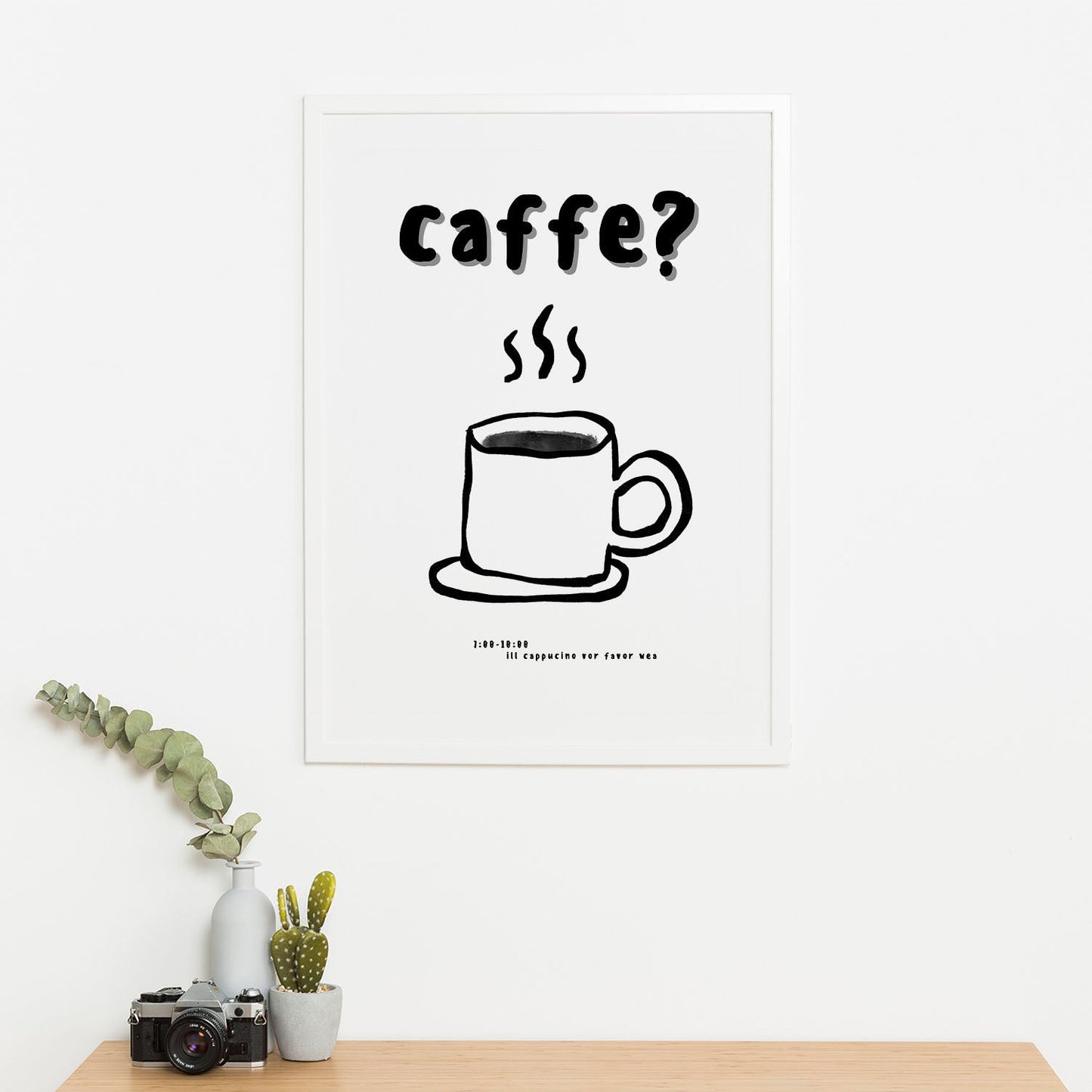 Wes Co Gallery Poster Morning Coffee Call 16 x 20" Home Goods - Coffee Art Print