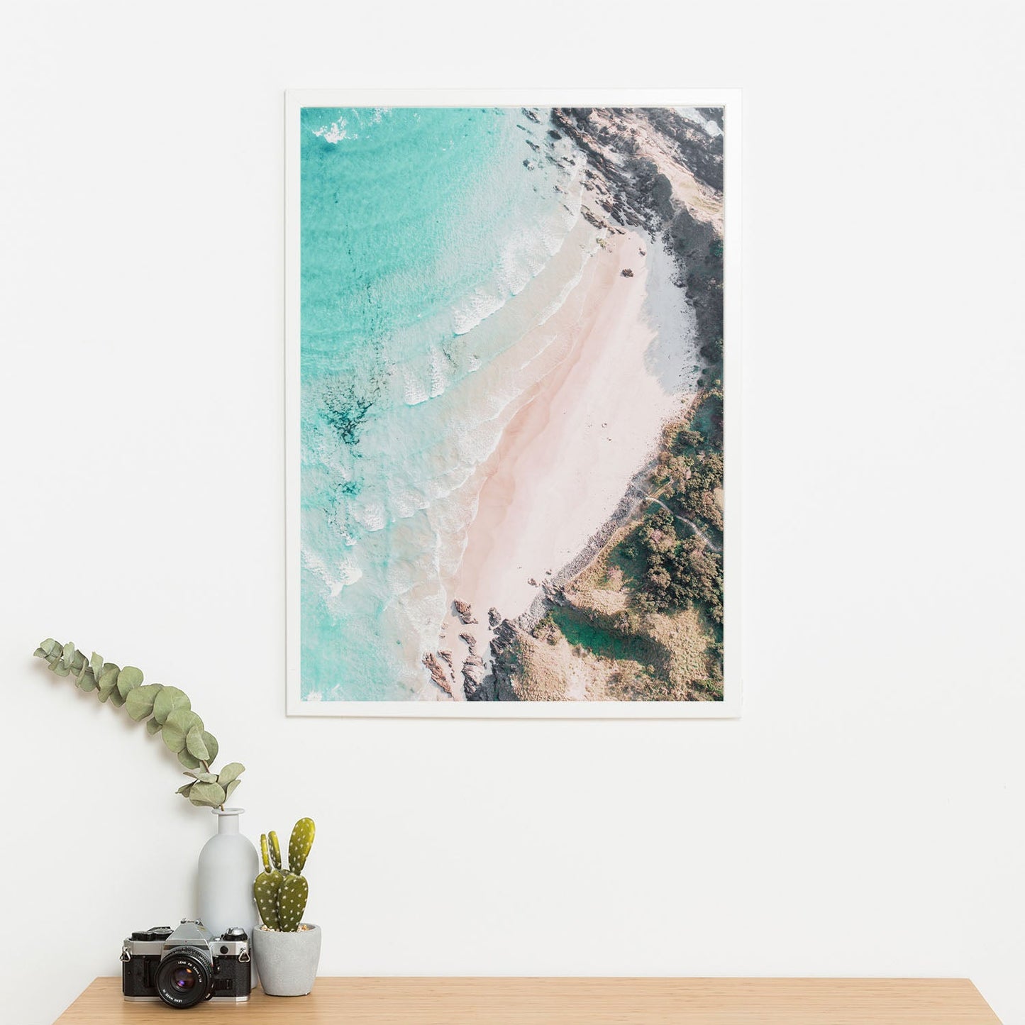 Wes Co Gallery Poster Aerial Pristine Beach 11 x 17" Home Goods - Nature Art Print