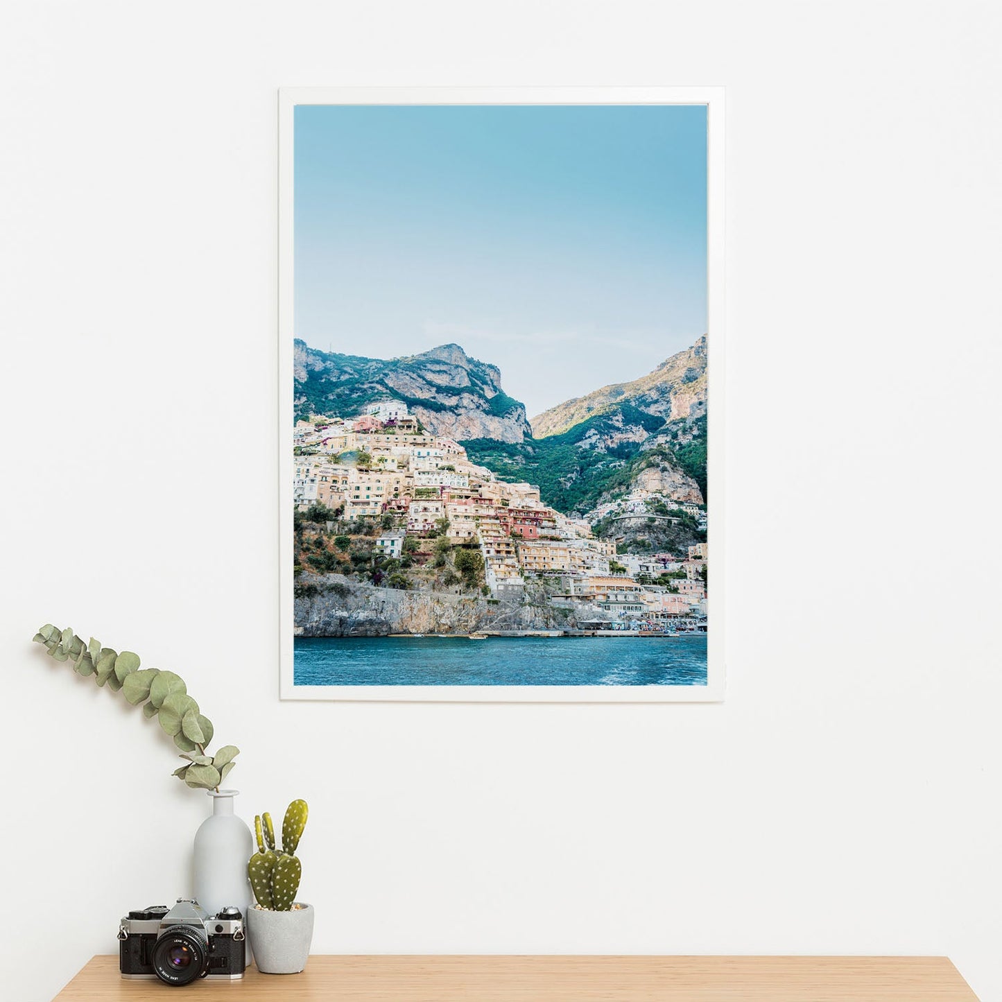 Wes Co Gallery Poster Amalfi Cliffside 11 x 17" Home Goods - Nature Art Print