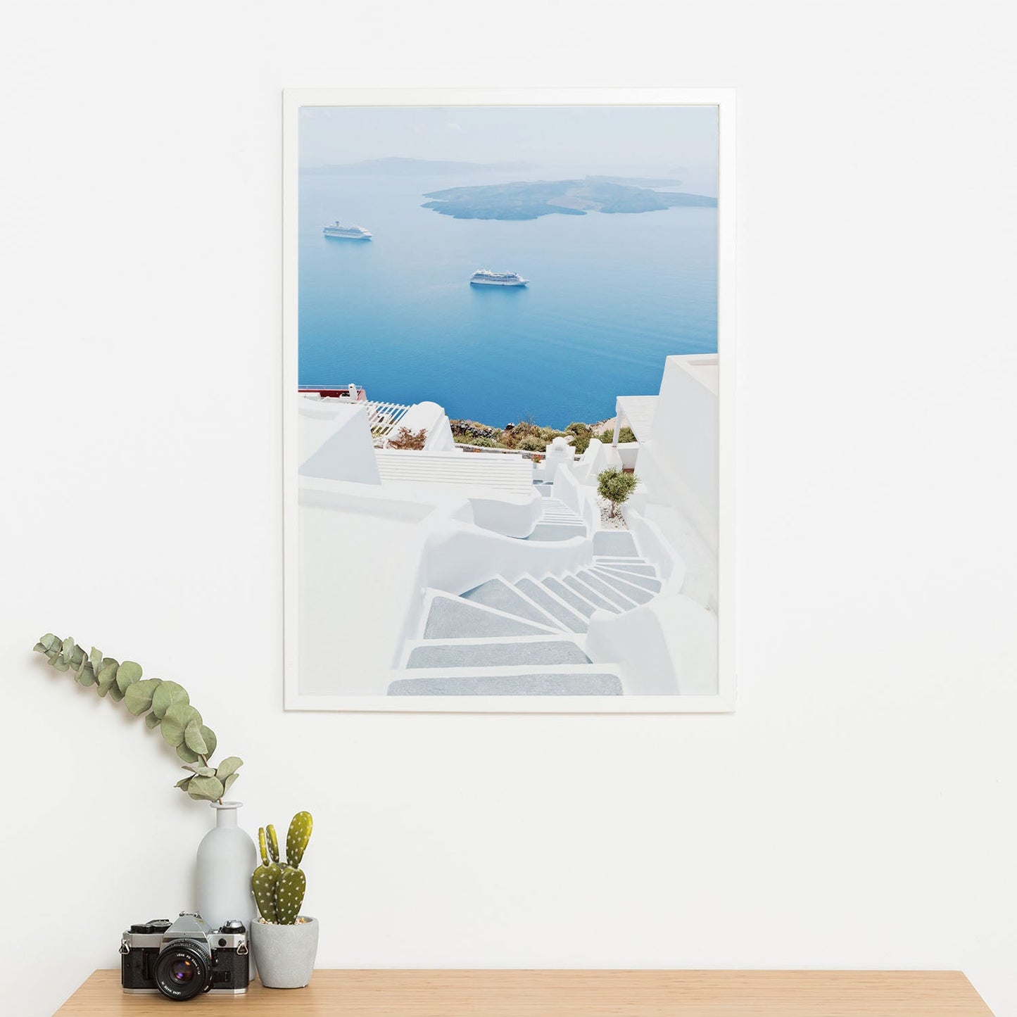 Wes Co Gallery Poster Seaside Stairs 11 x 17" Home Goods - Nature Art Print