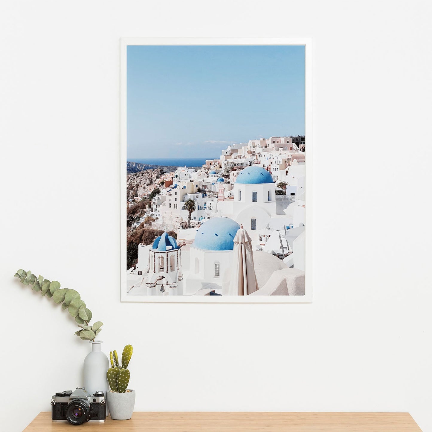 Wes Co Gallery Poster Santorini Skyline 11 x 17" Home Goods - Nature Art Print