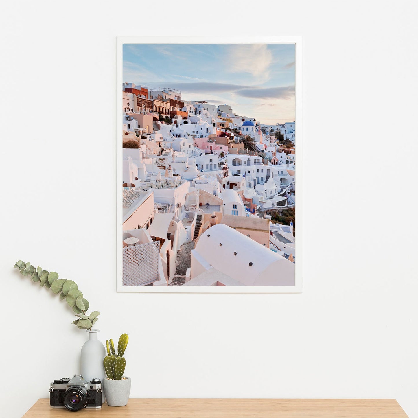 Wes Co Gallery Poster Santorini Sunset Glow 11 x 17" Home Goods - Nature Art Print