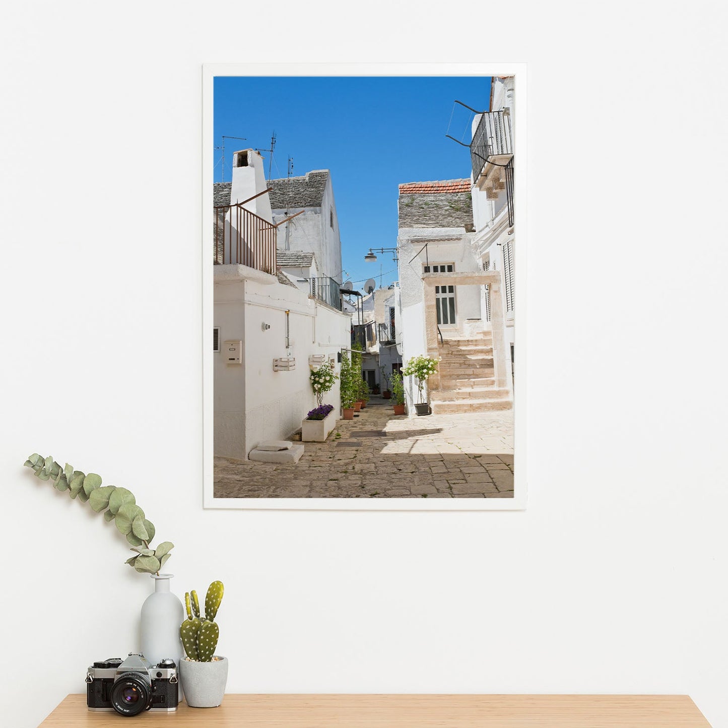 Wes Co Gallery Poster Mediterranean Walkway 11 x 17" Home Goods - Nature Art Print