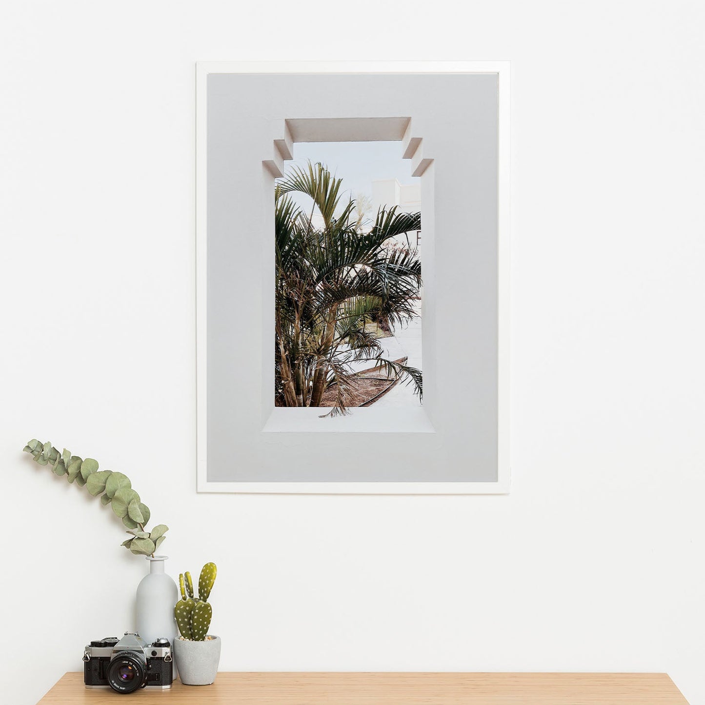 Wes Co Gallery Poster Framed Botanical Oasis 11 x 17" Home Goods - Nature Art Print