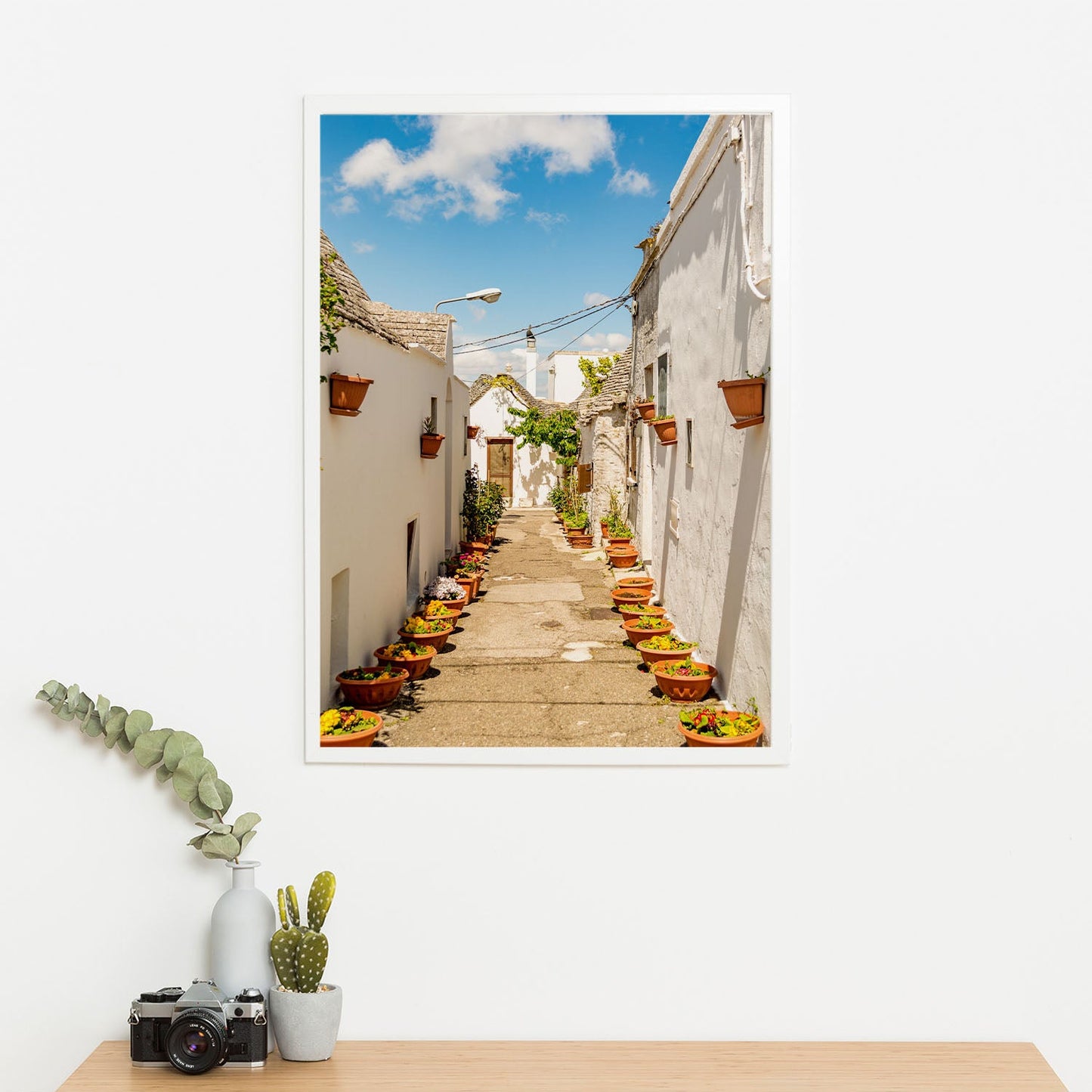 Wes Co Gallery Poster Flower Lined Alleyway 11 x 17" Home Goods - Nature Art Print