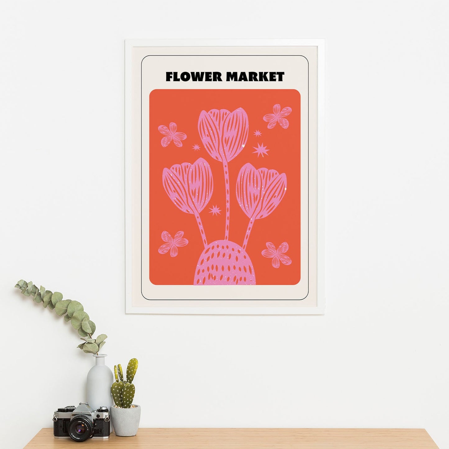 Wes Co Gallery Poster Flower Market 16 x 20" Home Goods - Illustrations Edge to edge Art Print