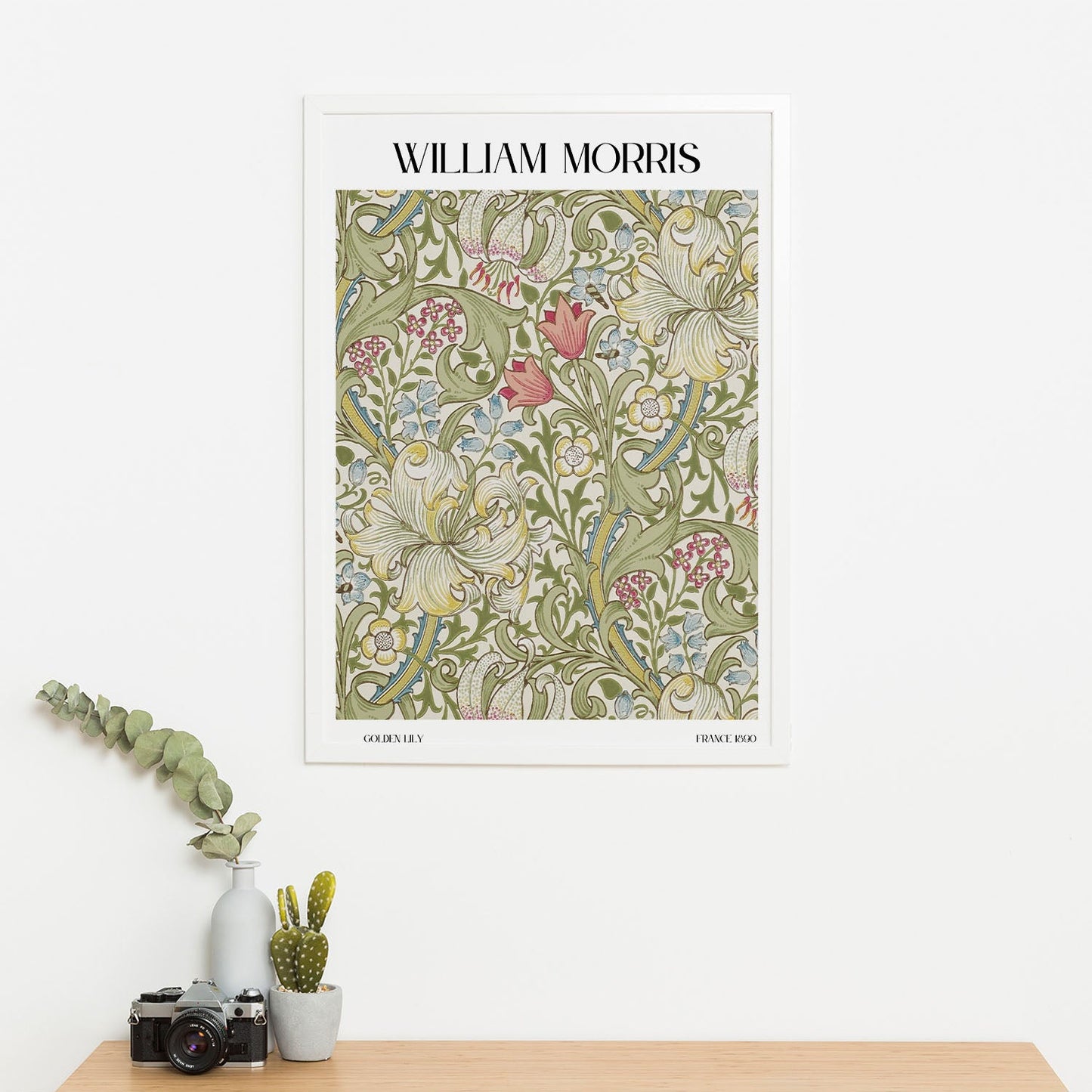 Wes Co Gallery Poster Golden Lily by William Morris 16 x 20" Home Goods - Artist Edge to edge Art Print