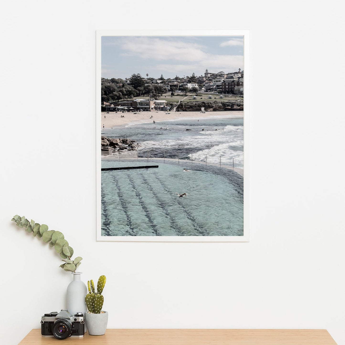 Wes Co Gallery Poster Bronte Baths Waves 11 x 17" Home Goods - Travels Border or edge to edge Art Print