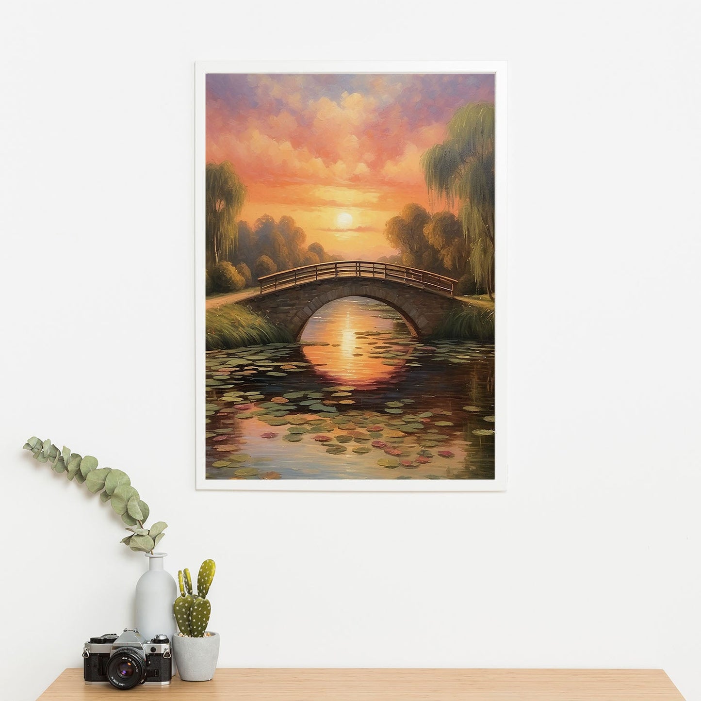 Wes Co Gallery Poster Monet Bridge 11 x 17" Home Goods - Illustrations Border or edge to edge Art Print