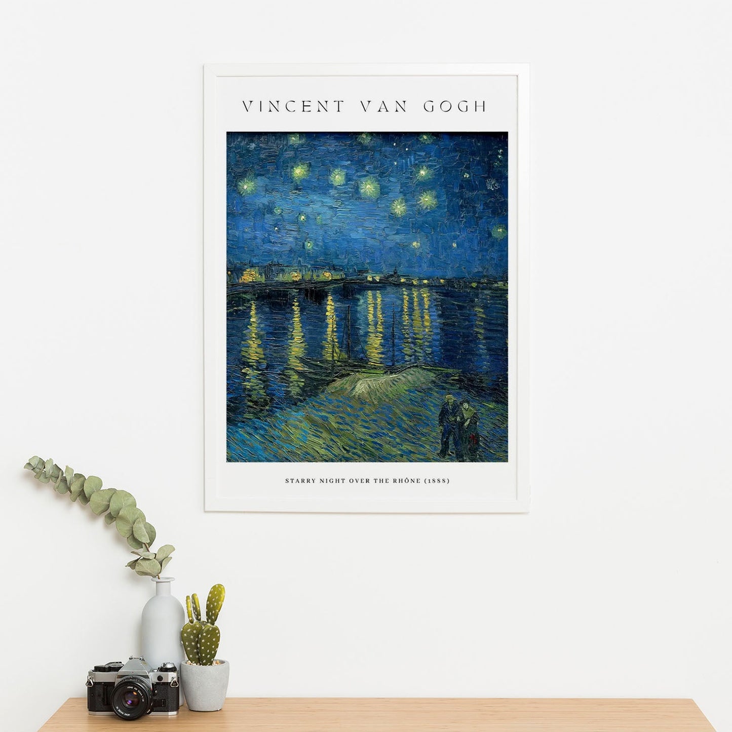 Wes Co Gallery Poster Starry Night over the Rhone by Vincent Van Gogh 16 x 20" Home Goods - Artist Edge to edge Art Print