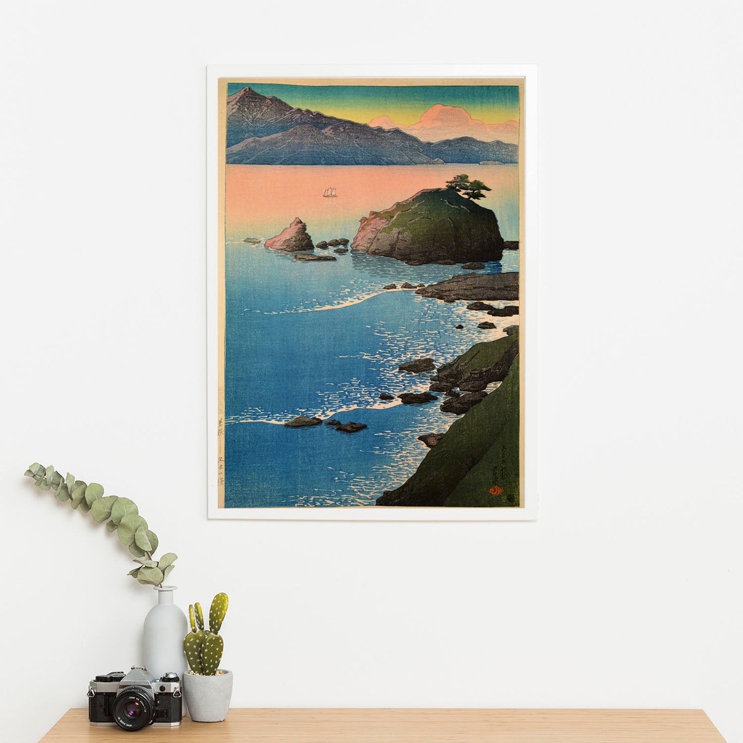 Wes Co Gallery Poster Kude Beach in Wakasa by Kawase Hasui 16 x 20" Home Goods - Artist Edge to edge Art Print