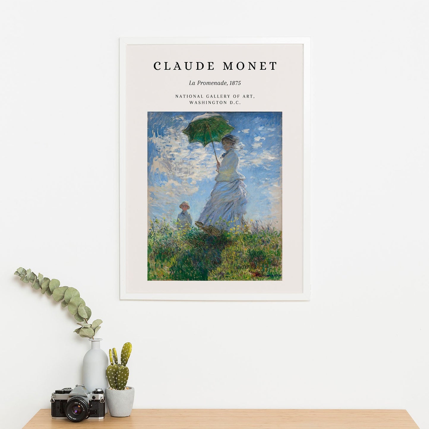 Wes Co Gallery Poster La Promenade 1875 by Claude Monet 16 x 20" Home Goods - Artist Edge to edge Art Print