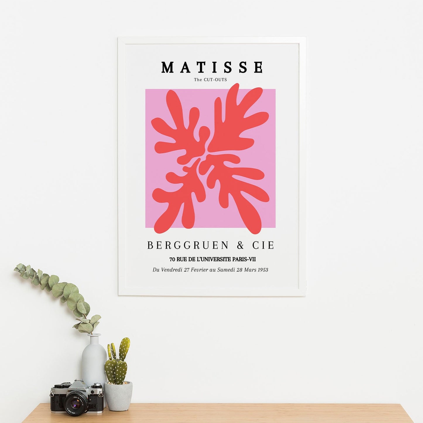 Wes Co Gallery Poster Bold Coral Cutouts by Henri Matisse 16 x 20" Home Goods - Artist Edge to edge Art Print
