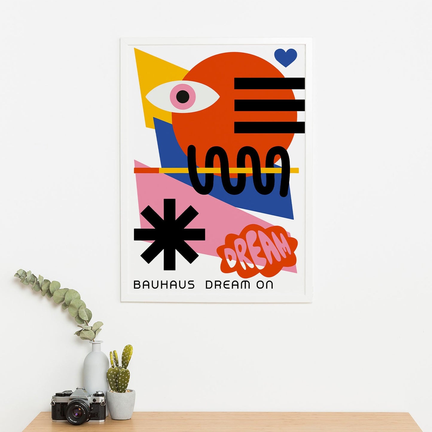 Wes Co Gallery Poster Retro Bauhaus Shapes 16 x 20" Home Goods - Artist Edge to edge Art Print