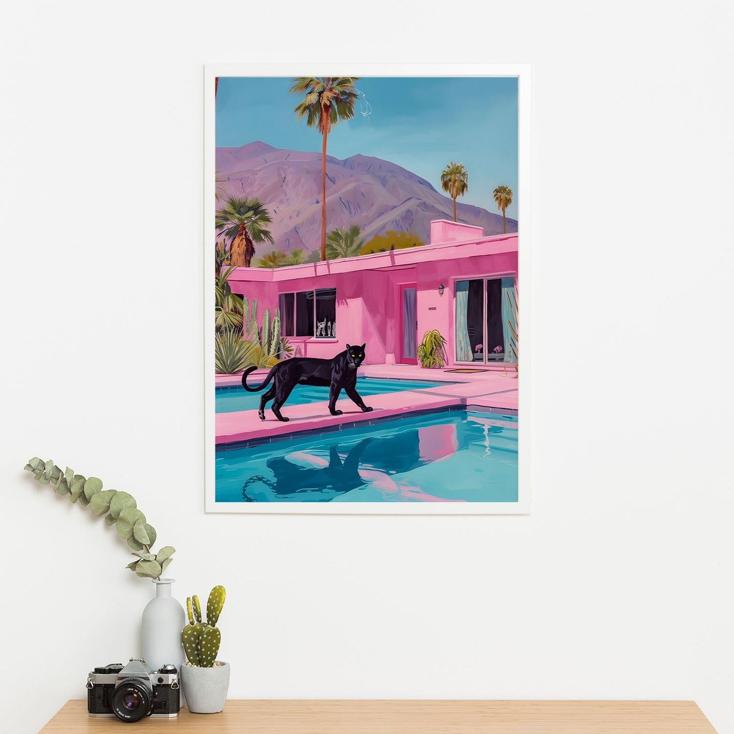 Wes Co Gallery Poster Palm Springs Panther 11 x 17" Home Goods - Animal Border or edge to edge Art Print
