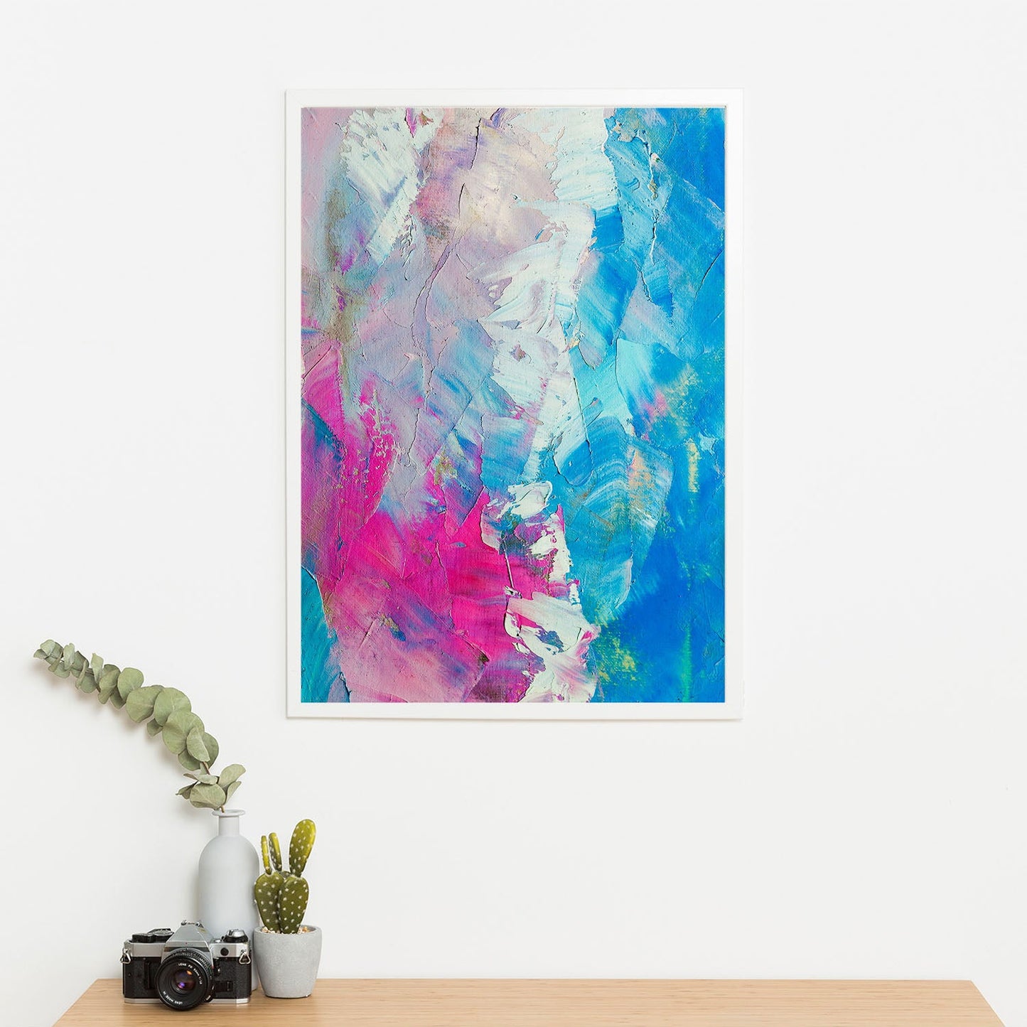 Wes Co Gallery Poster Abstract Brushstroke Pastel 11 x 17" Home Goods - Preppy Border or edge to edge Art Print