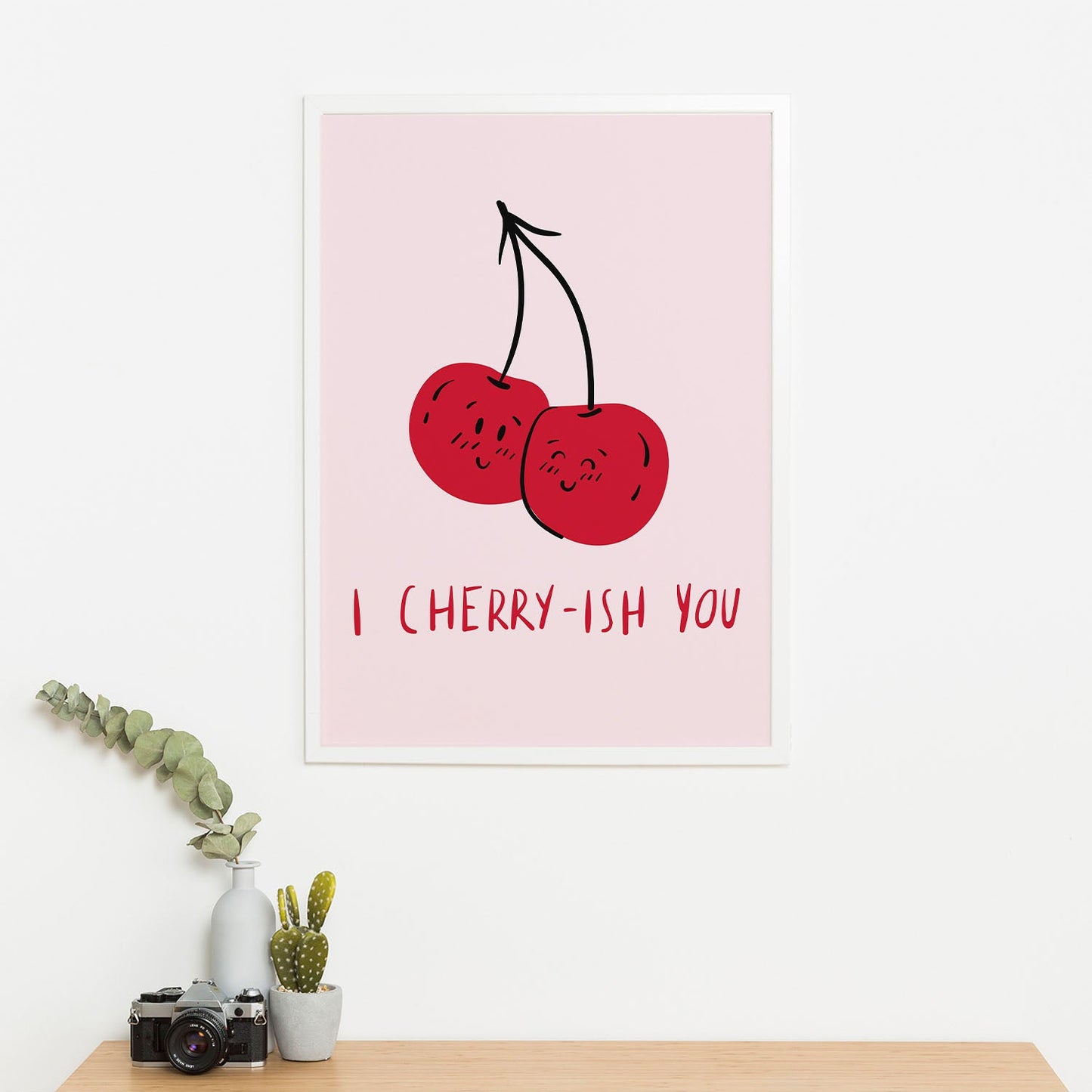 Wes Co Gallery Poster Cute Cherry Love 11 x 17" Home Goods - Preppy Border or edge to edge Art Print