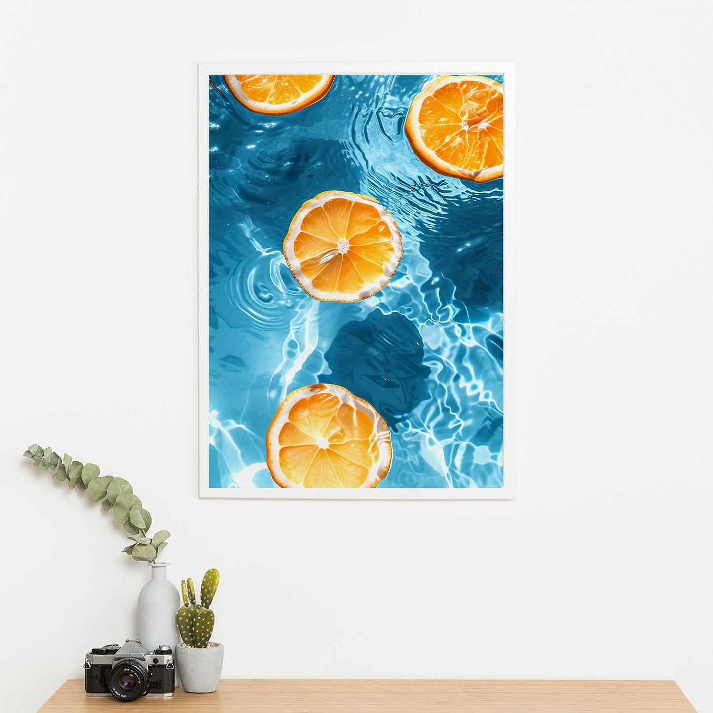 Wes Co Gallery Poster Floating Citrus Slices 11 x 17" Home Goods - Summer Border or edge to edge Art Print