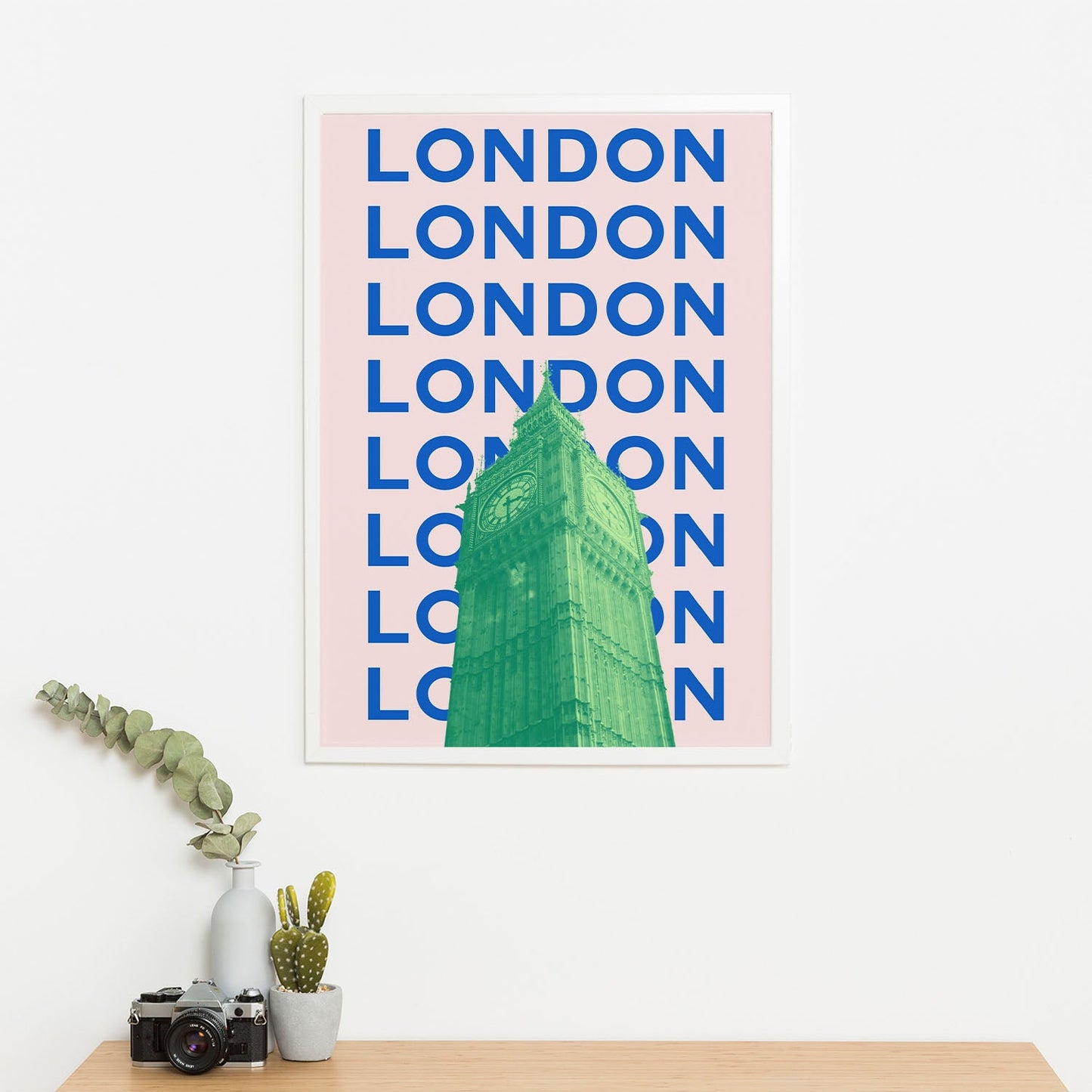 Wes Co Gallery Poster London Big Ben City Colorful Travel 16 x 20" Home Goods - Travel Illustrations Edge to edge Art Print