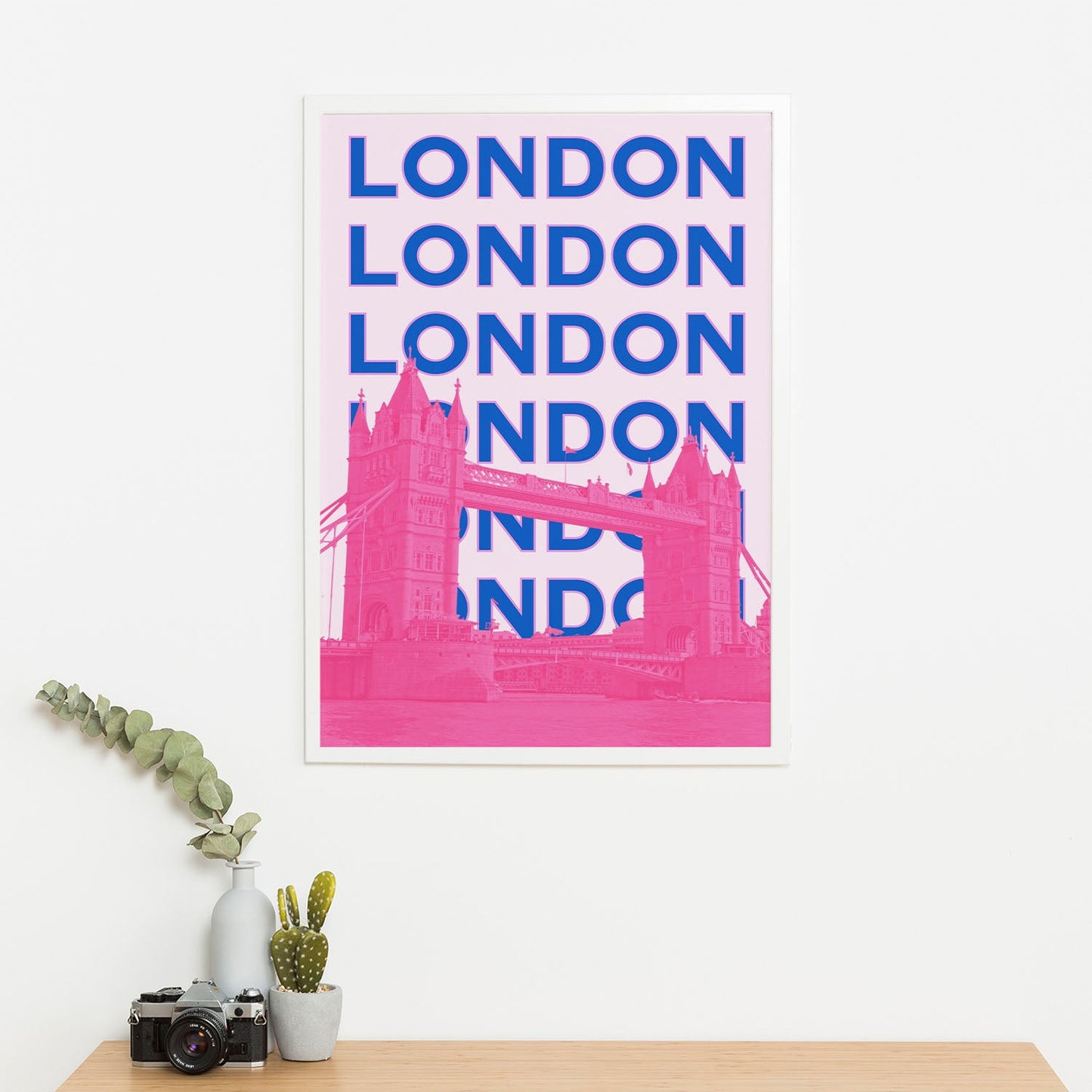 Wes Co Gallery Poster London City Colorful Travel 16 x 20" Home Goods - Travel Illustrations Edge to edge Art Print