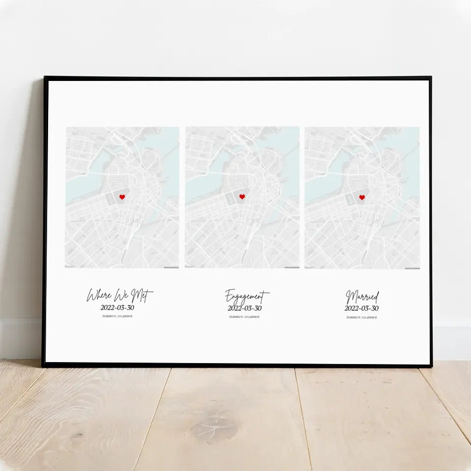 Custom - Create Your Own Journey Map Landscape Poster Print