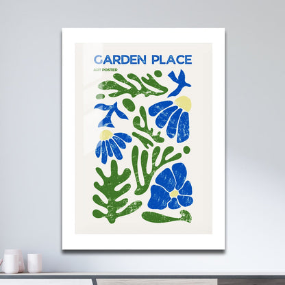 Wes Co Gallery Metal Poster Garden Place Botanical Poster 11" x 17" Home Goods - Coffee White border only Metal Art Print