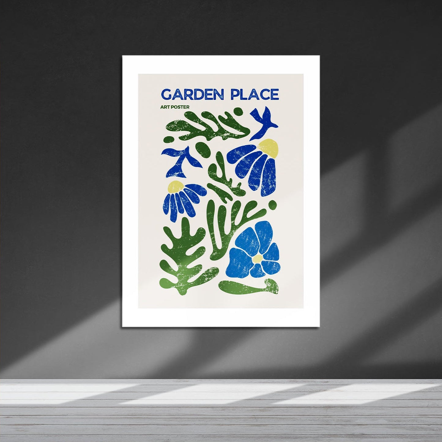 Wes Co Gallery Metal Poster Garden Place Botanical Poster 16" x 24" Home Goods - Coffee White border only Metal Art Print