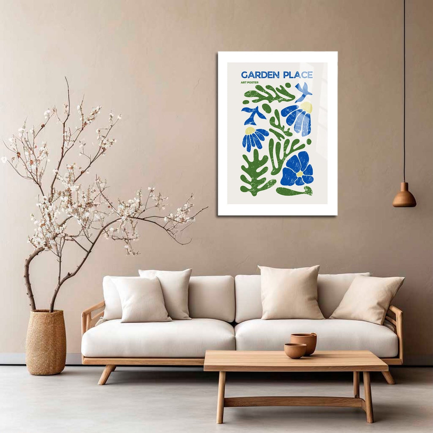 Wes Co Gallery Metal Poster Garden Place Botanical Poster 5" x 7" Home Goods - Coffee White border only Metal Art Print