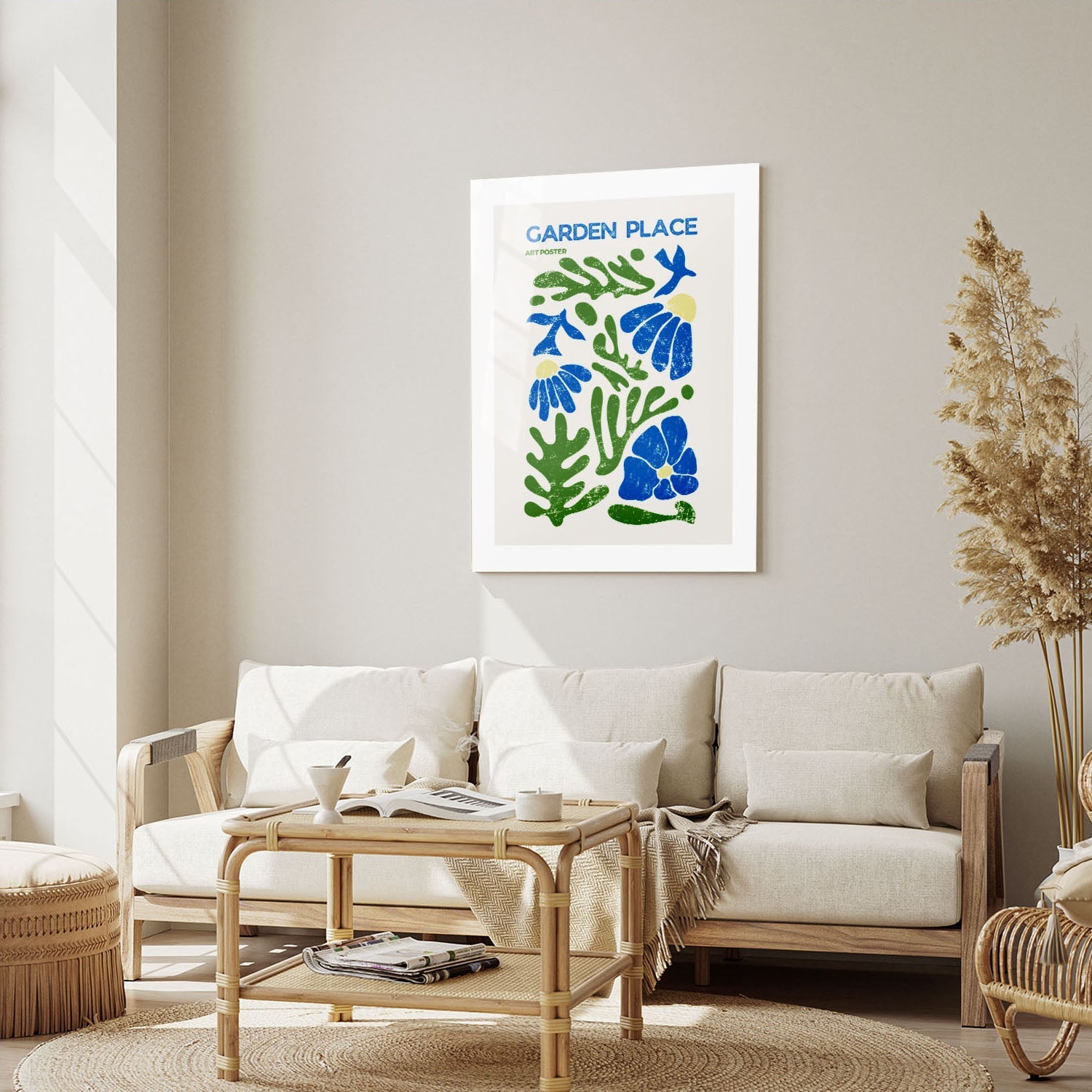 Wes Co Gallery Metal Poster Garden Place Botanical Poster 5" x 7" Home Goods - Coffee White border only Metal Art Print