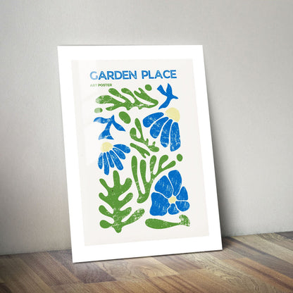 Wes Co Gallery Metal Poster Garden Place Botanical Poster 11" x 14" Home Goods - Coffee White border only Metal Art Print