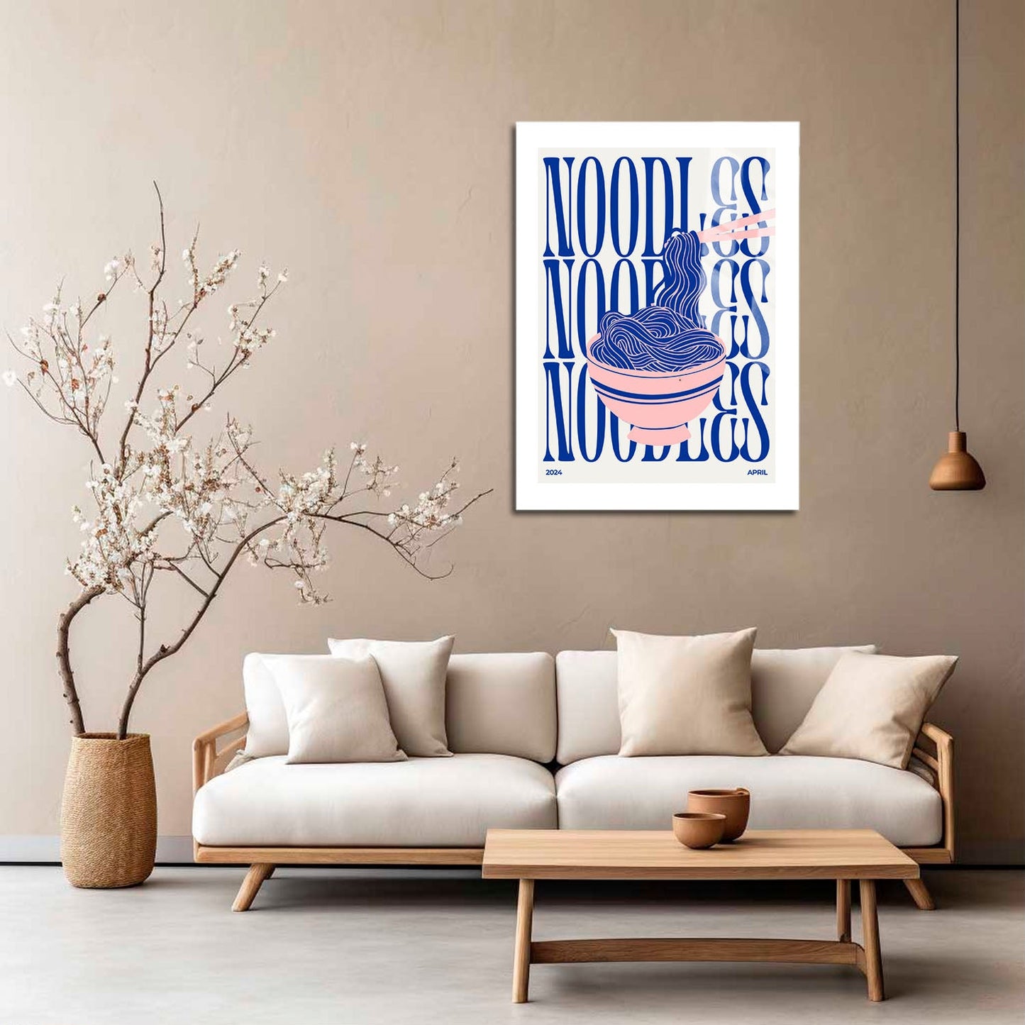 Wes Co Gallery Metal Poster Noodle Symphony 5" x 7" Home Goods - Coffee White border only Metal Art Print